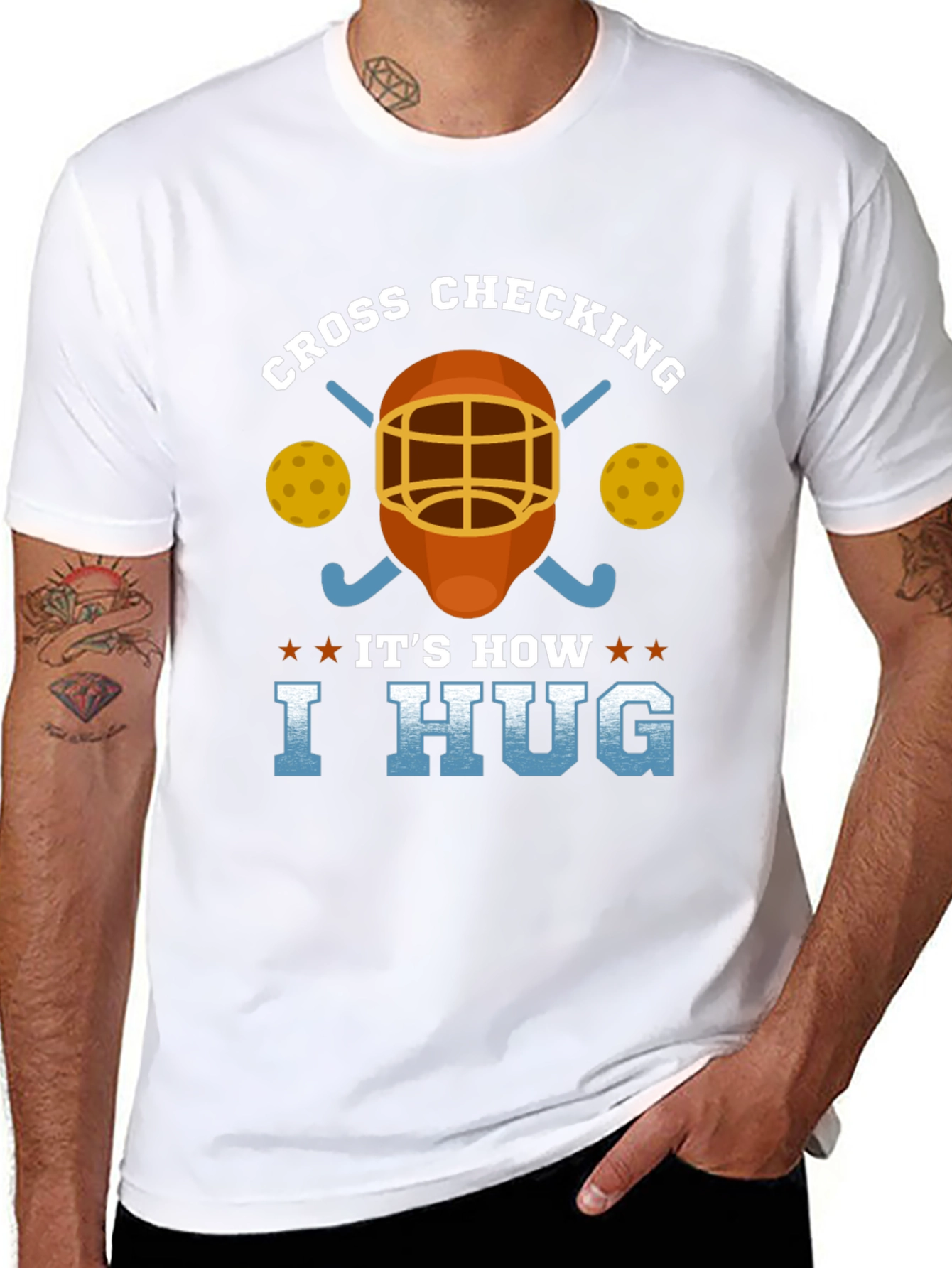 Cross Checking Hockey Humor T-Shirt