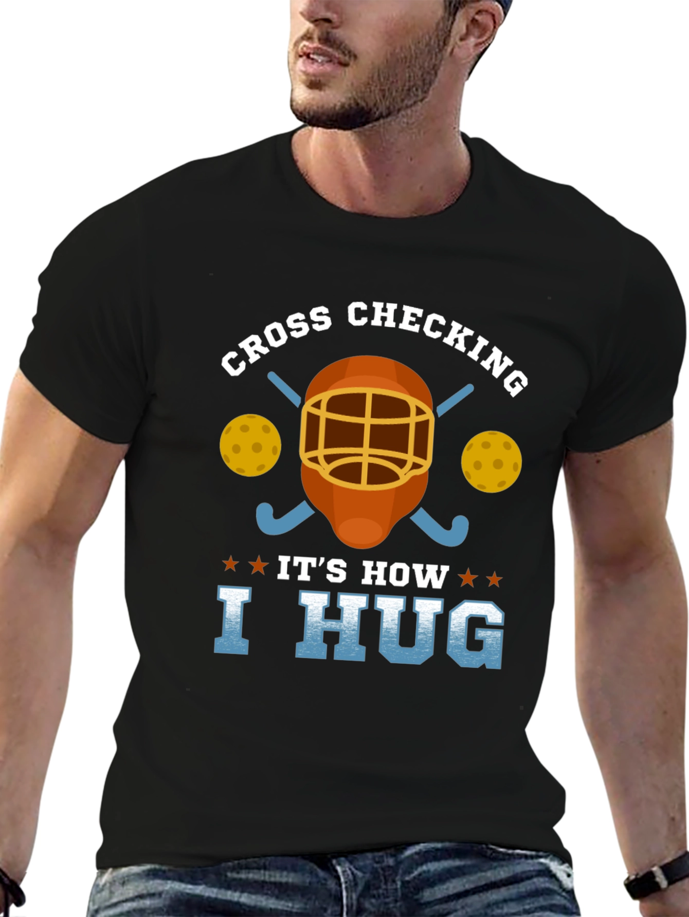 Cross Checking Hockey Humor T-Shirt