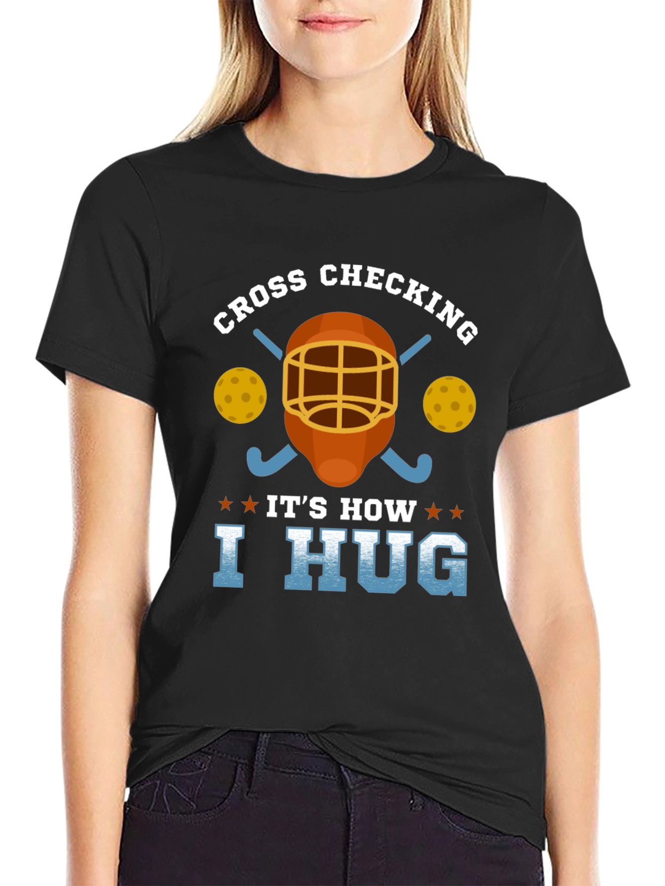 Cross Checking Hockey Humor T-Shirt