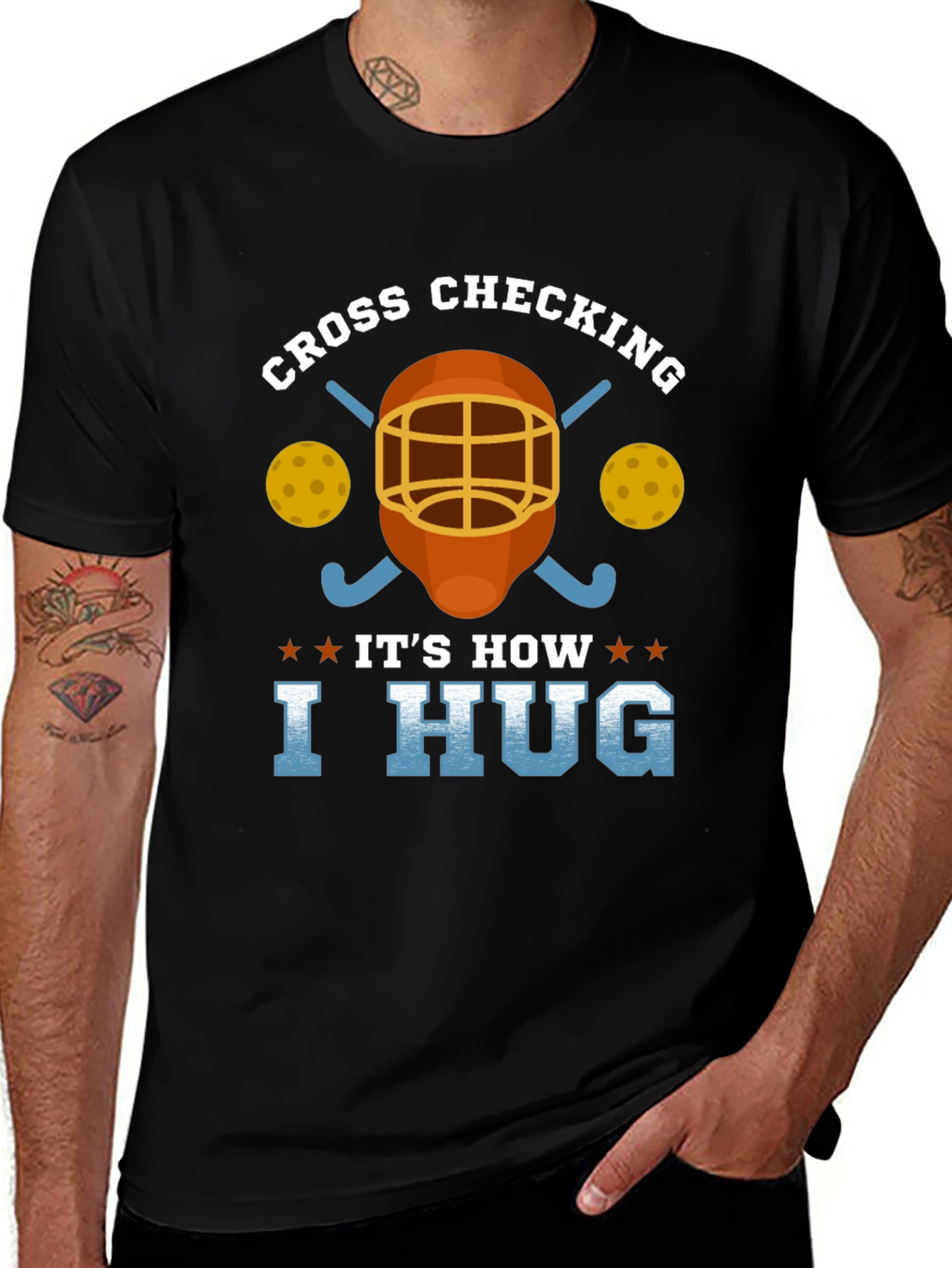 Cross Checking Hockey Humor T-Shirt