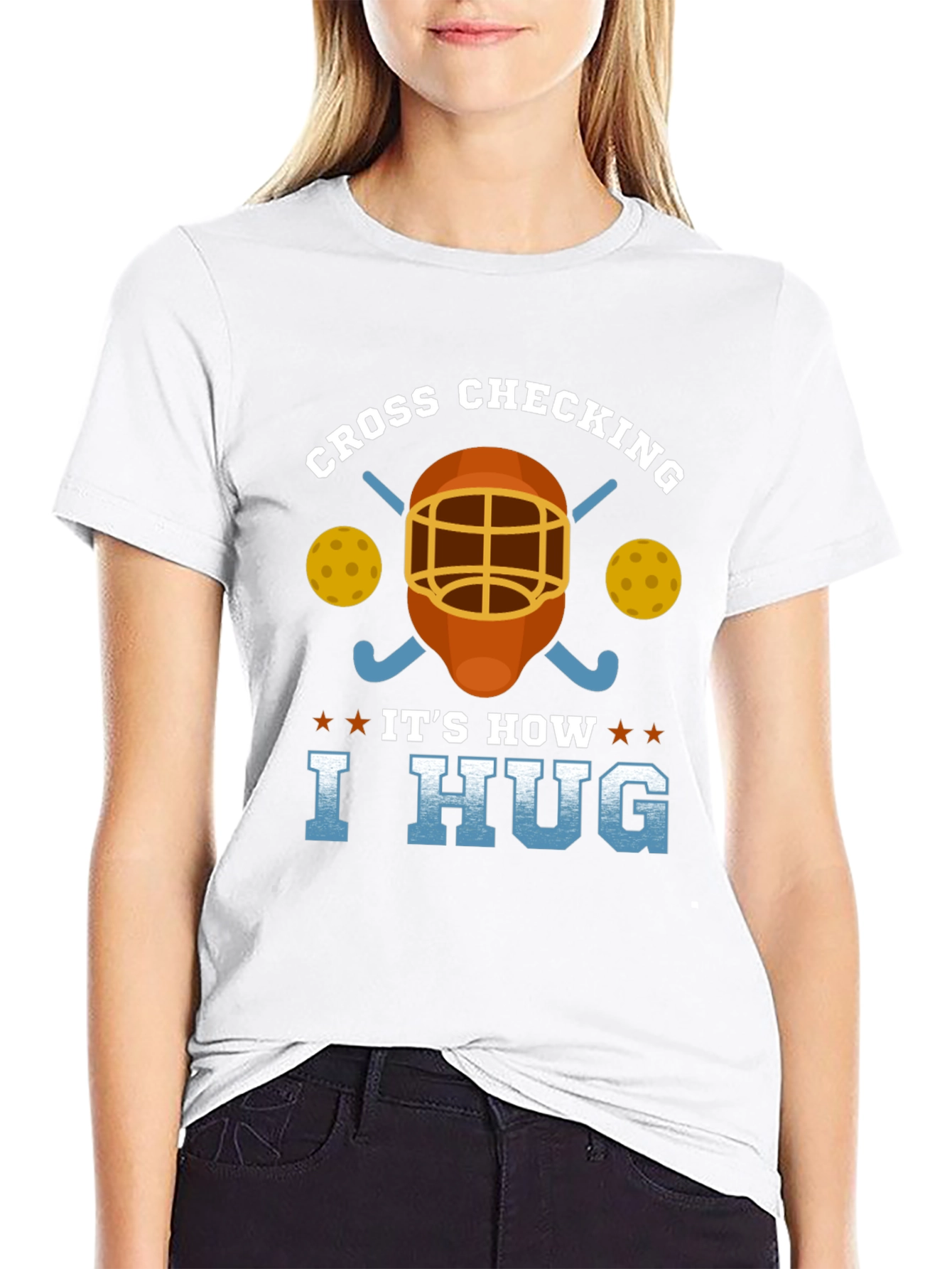 Cross Checking Hockey Humor T-Shirt