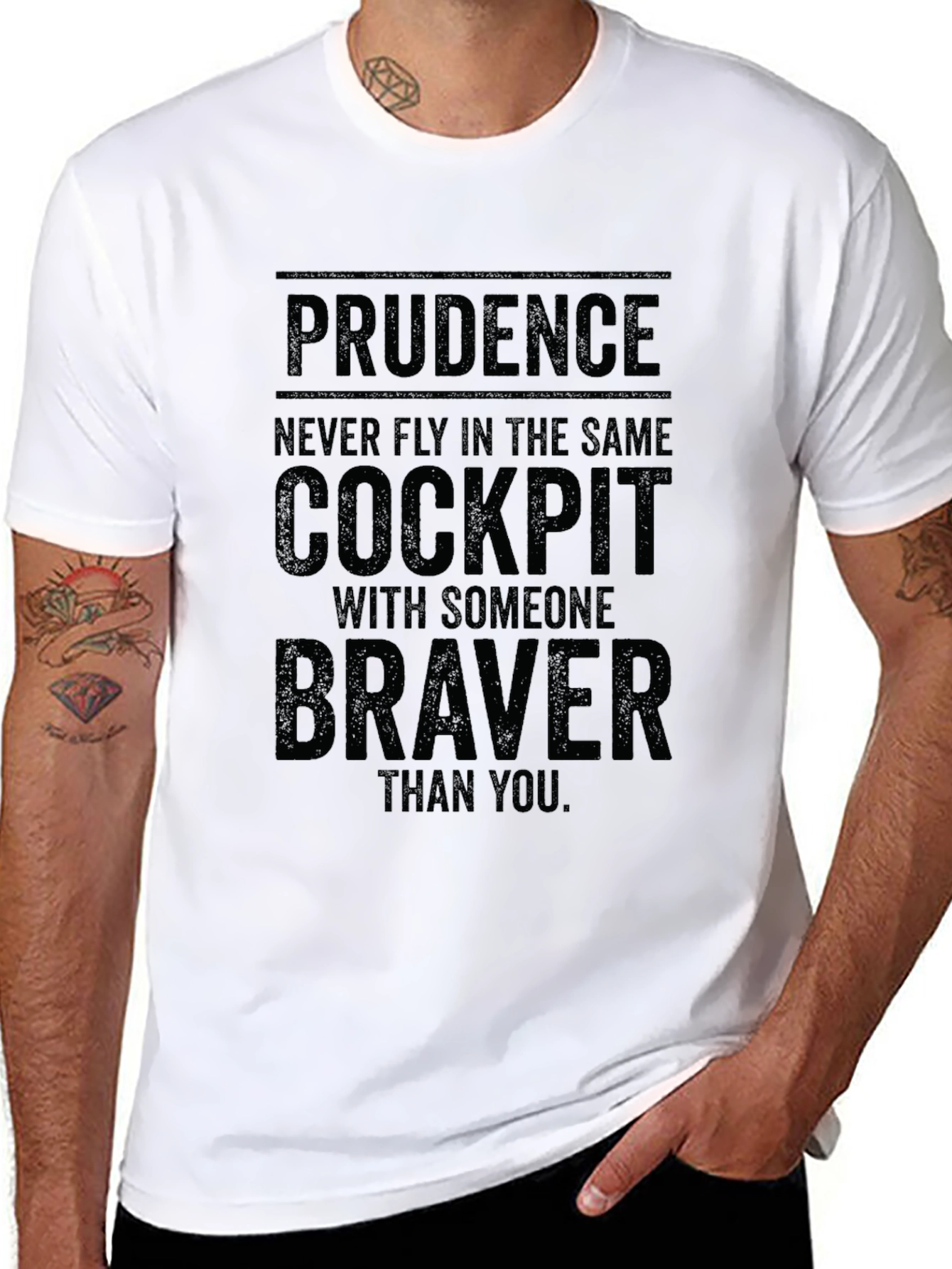 Prudence Cockpit Mens Black T-Shirt