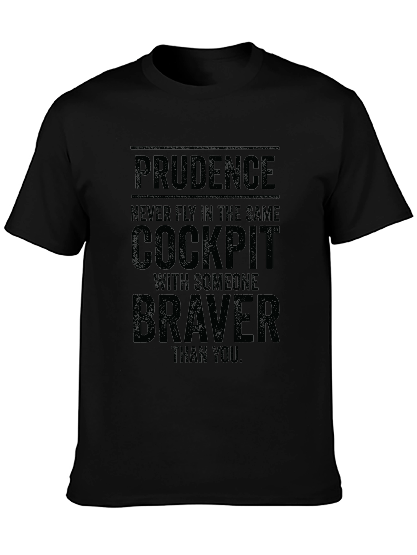 Prudence Cockpit Mens Black T-Shirt