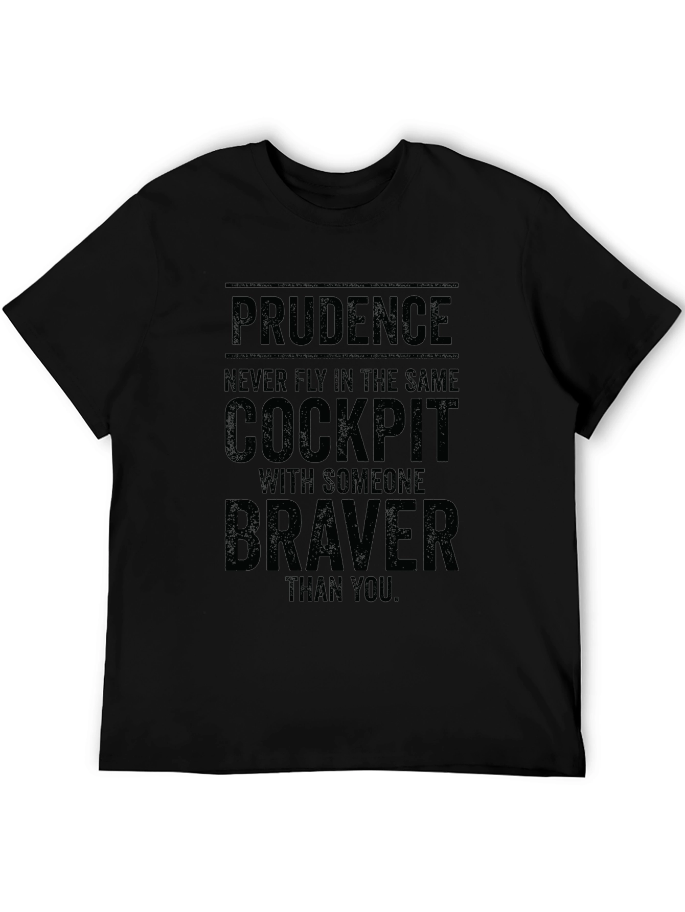 Prudence Cockpit Mens Black T-Shirt