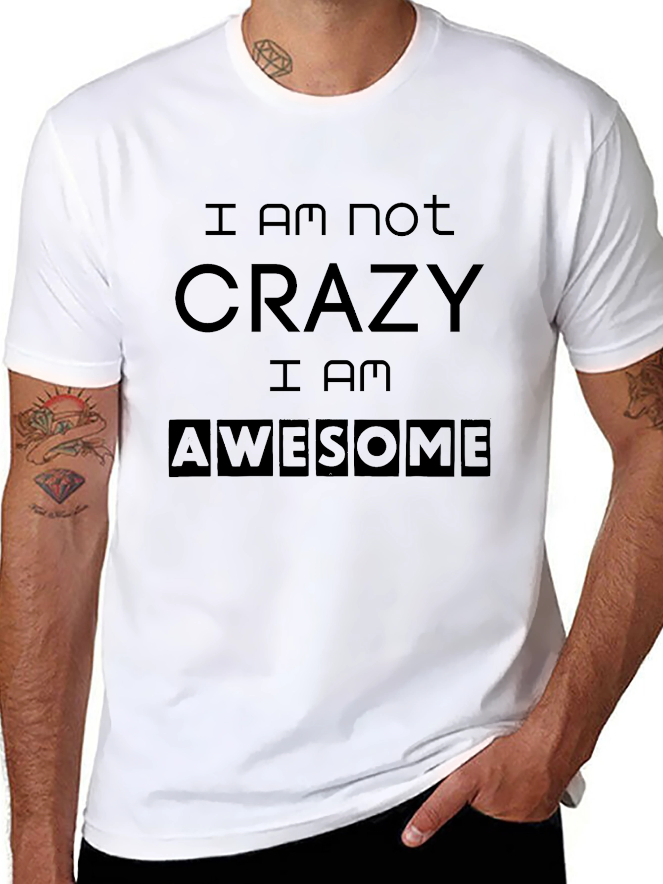 I AM NOT CRAZY Black T-Shirt