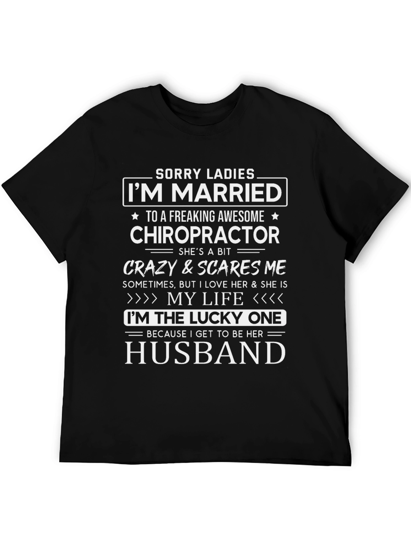 Funny Married to Chiropractor Husband T-Shirt