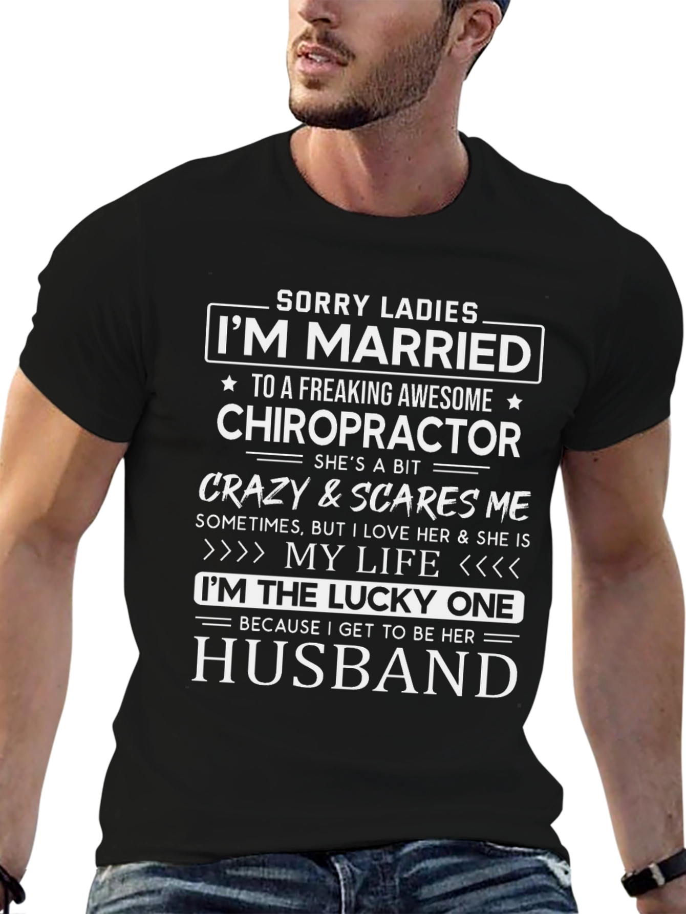 Funny Married to Chiropractor Husband T-Shirt