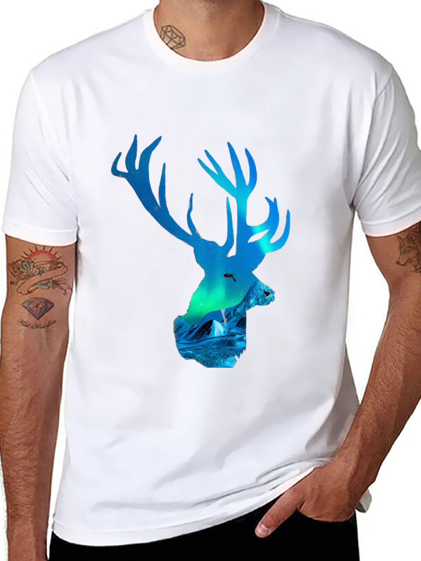 Black Deer Silhouette T-Shirt