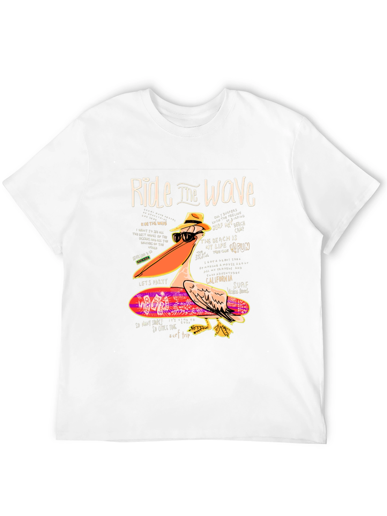 Ride the Wave Pelican T-Shirt