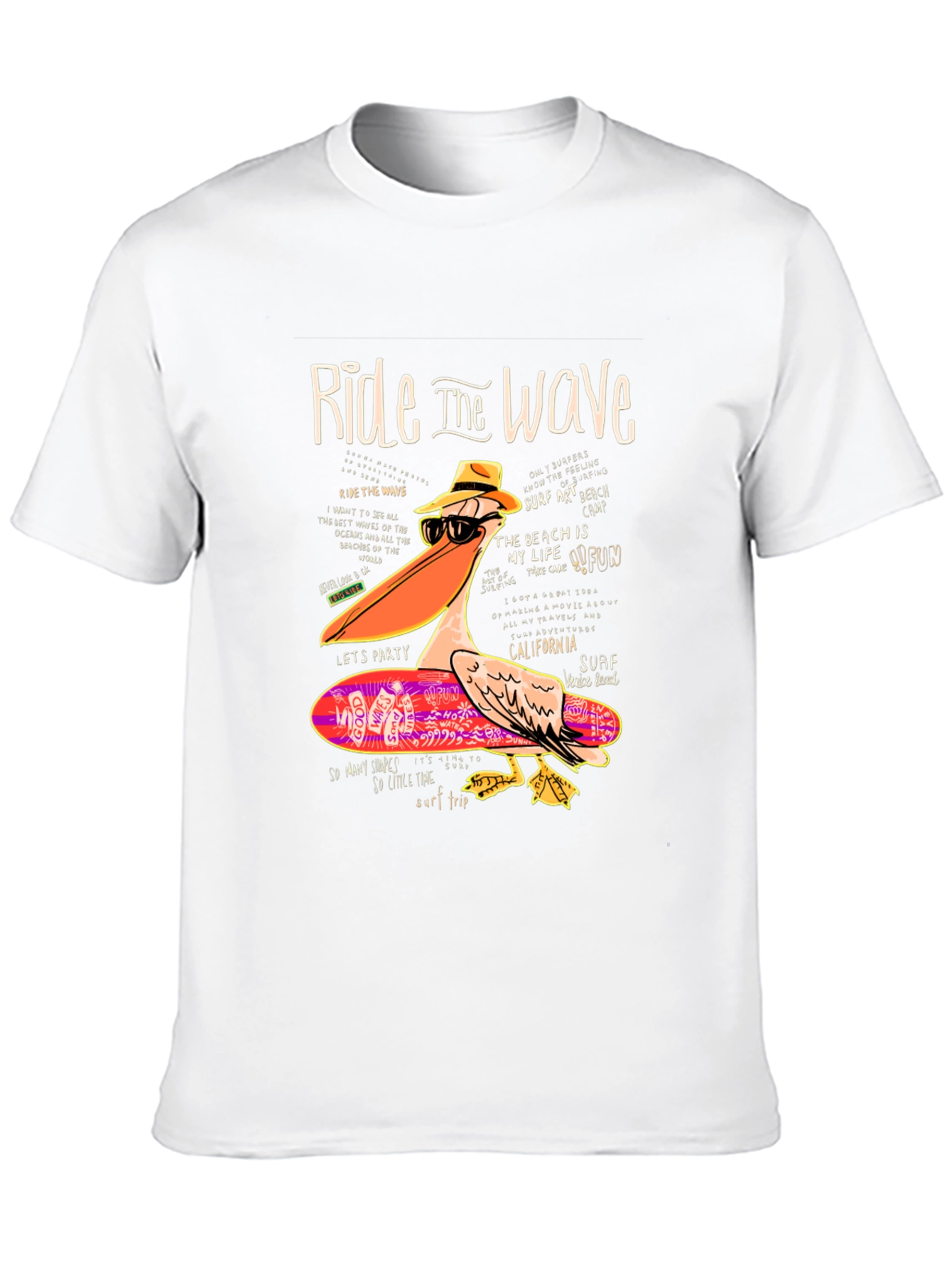 Ride the Wave Pelican T-Shirt