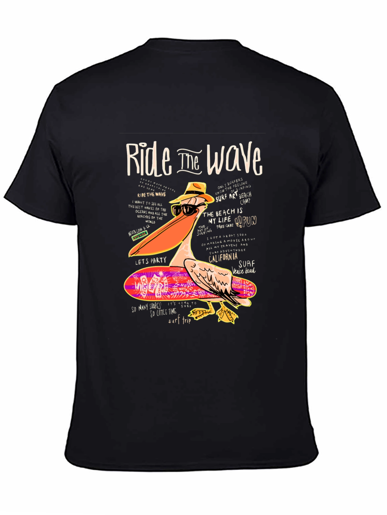 Ride the Wave Pelican T-Shirt