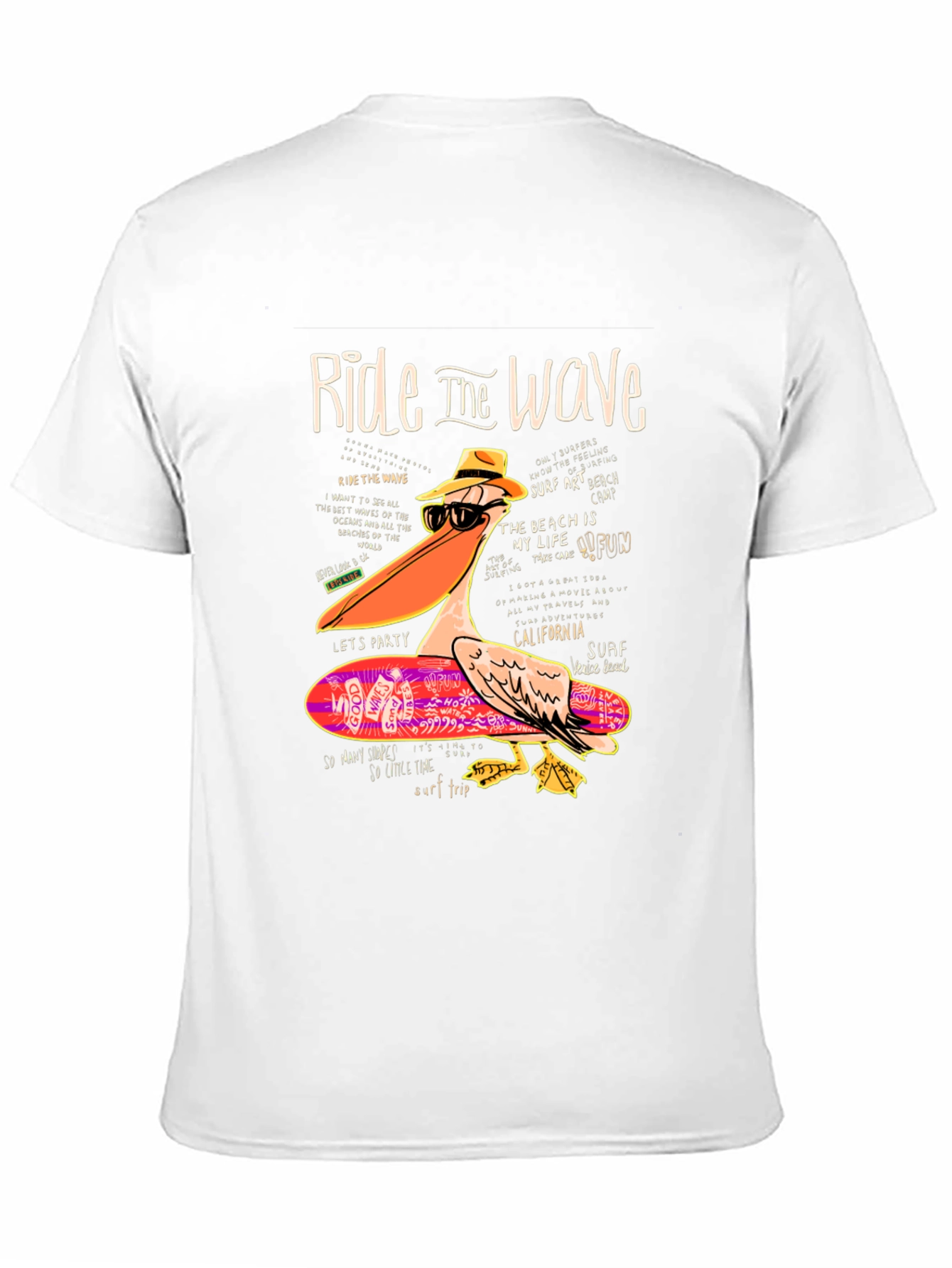 Ride the Wave Pelican T-Shirt