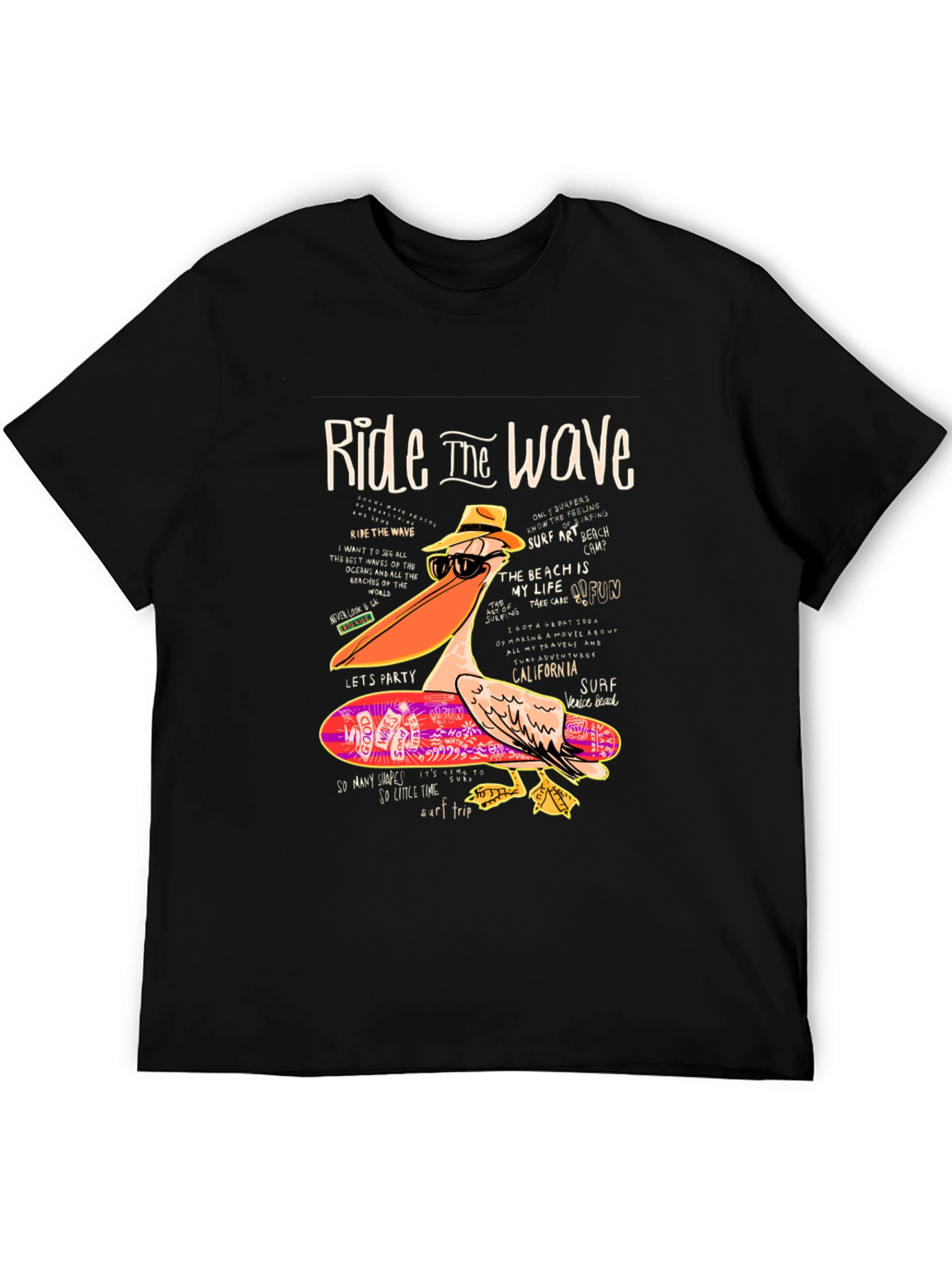 Ride the Wave Pelican T-Shirt