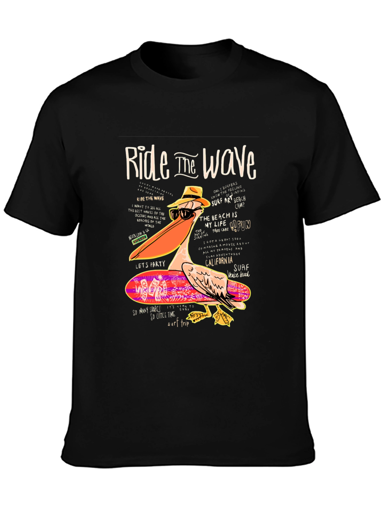 Ride the Wave Pelican T-Shirt