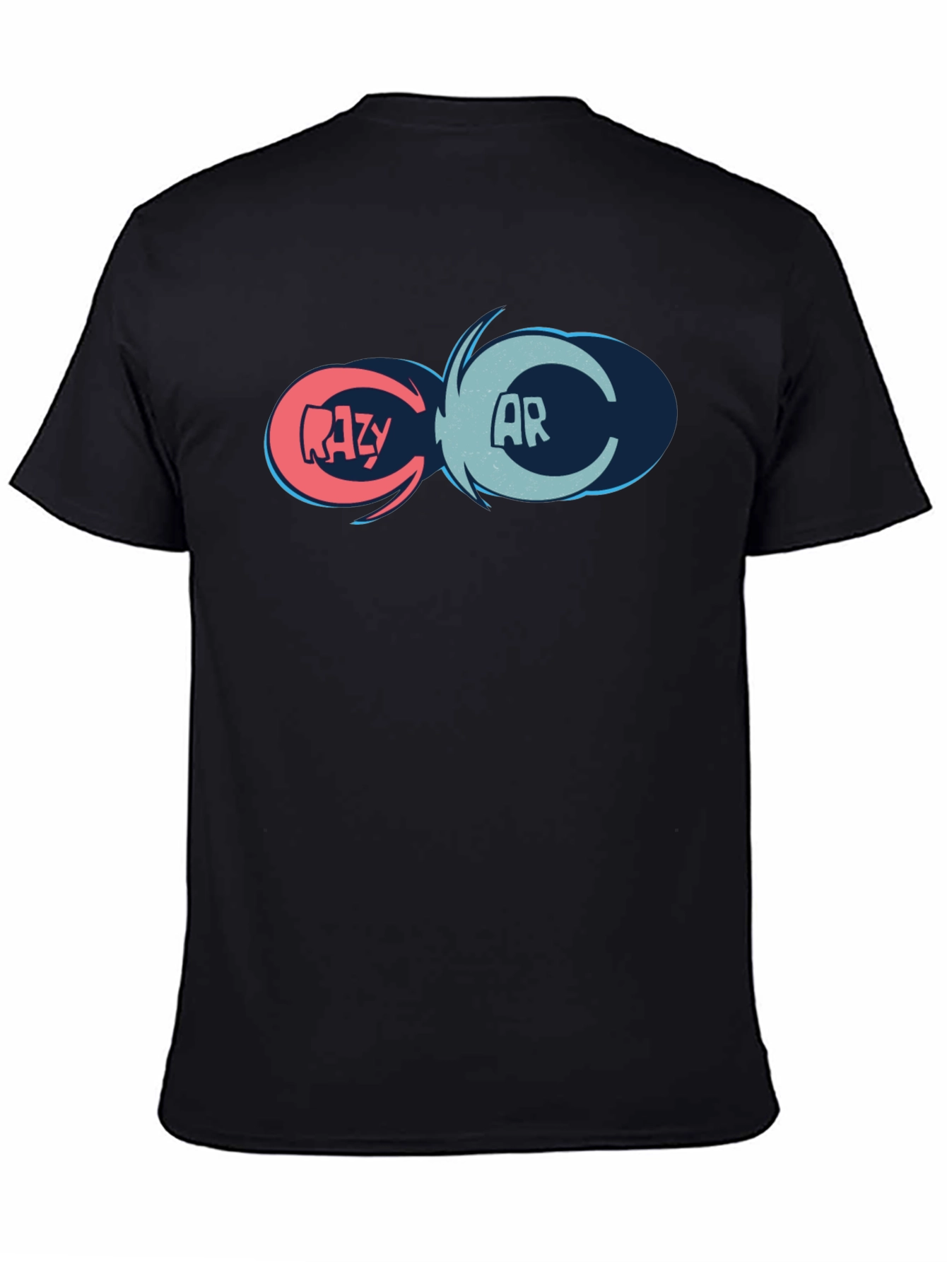 Crazy Car Graphic Tee - Black Cotton Blend Shirt