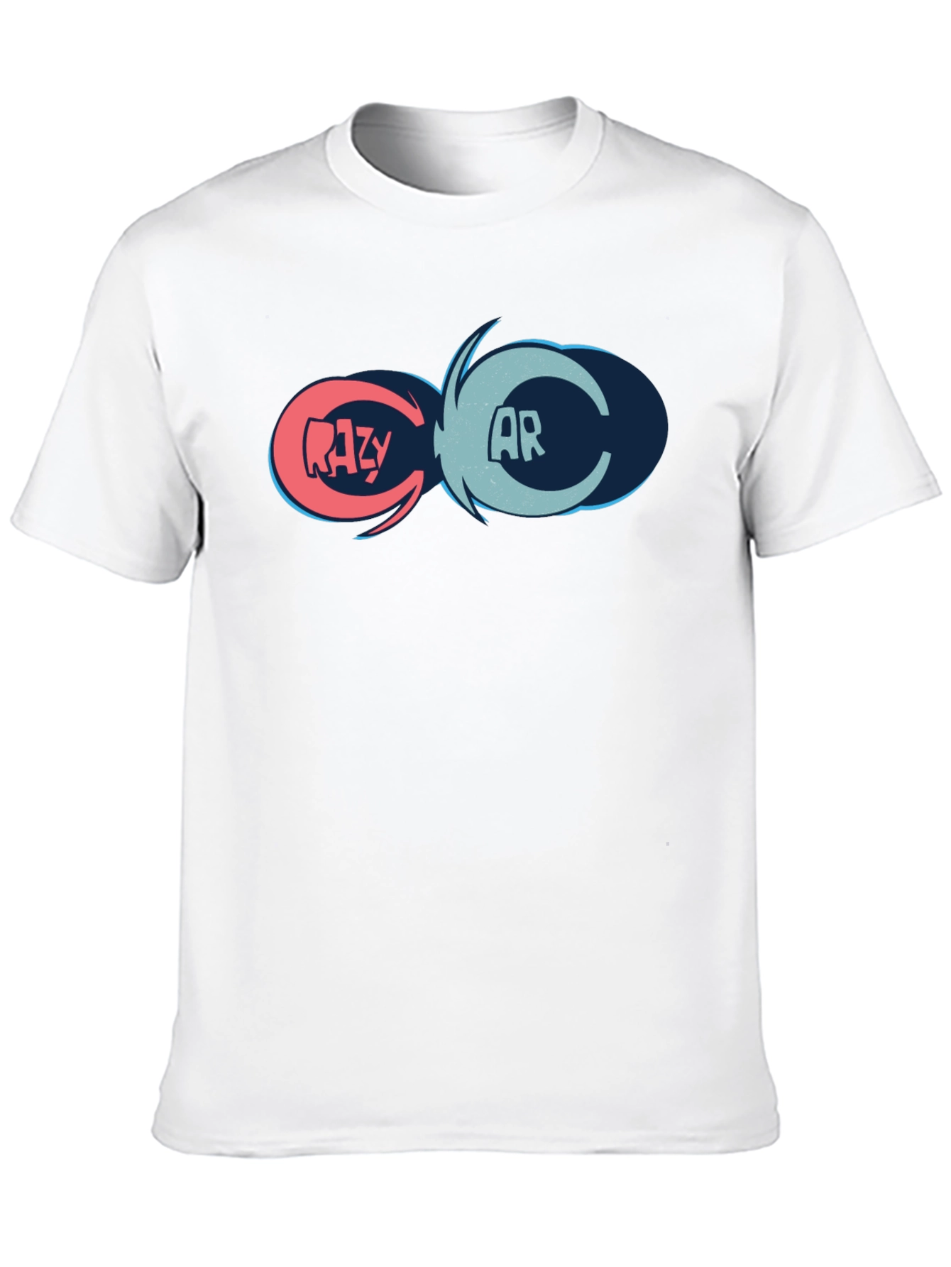 Crazy Car Graphic Tee - Black Cotton Blend Shirt