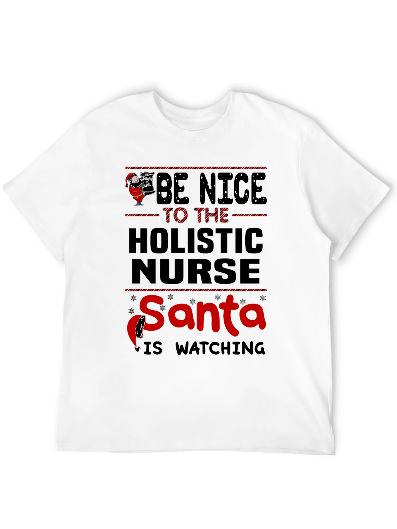 Holistic Nurse Santa Watching T-Shirt - Unisex