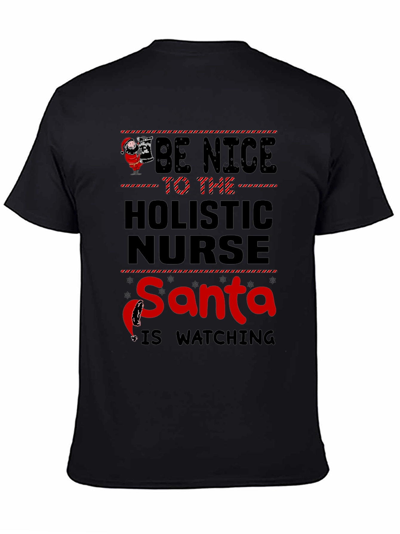 Holistic Nurse Santa Watching T-Shirt - Unisex