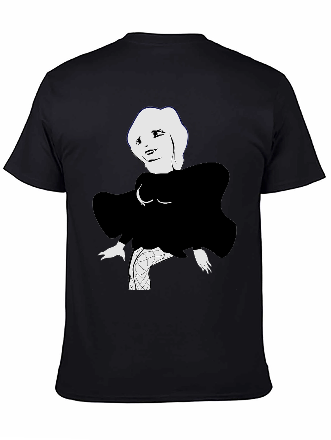 Abstract Marilyn Monroe Graphic Tee - Black