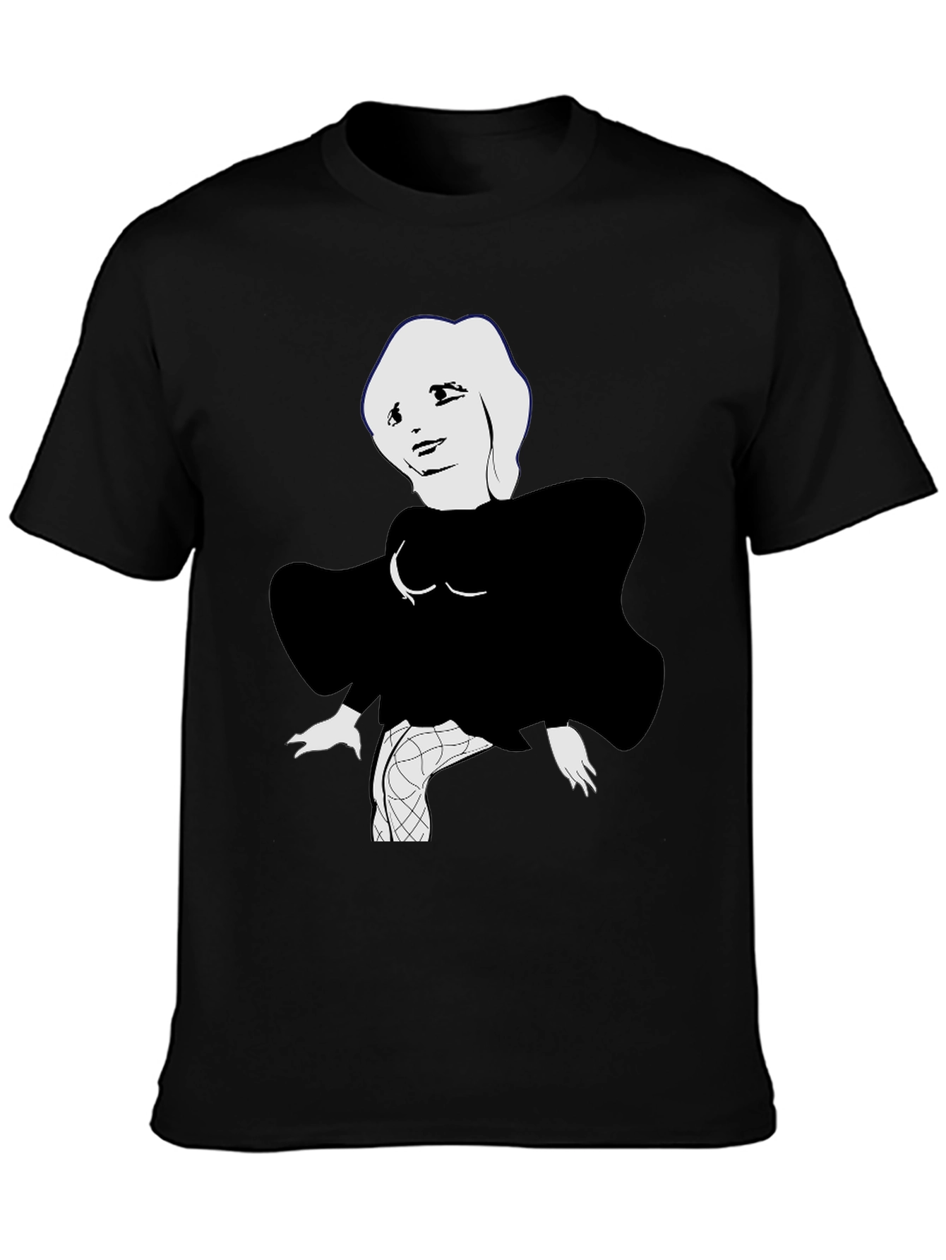 Abstract Marilyn Monroe Graphic Tee - Black