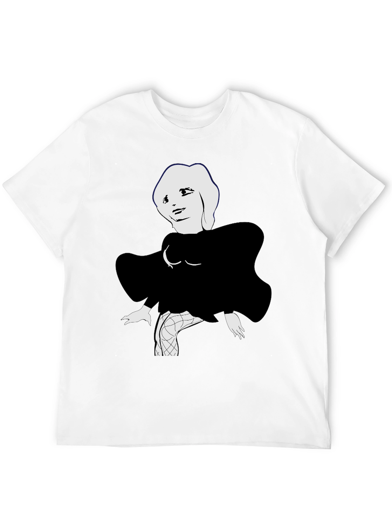 Abstract Marilyn Monroe Graphic Tee - Black