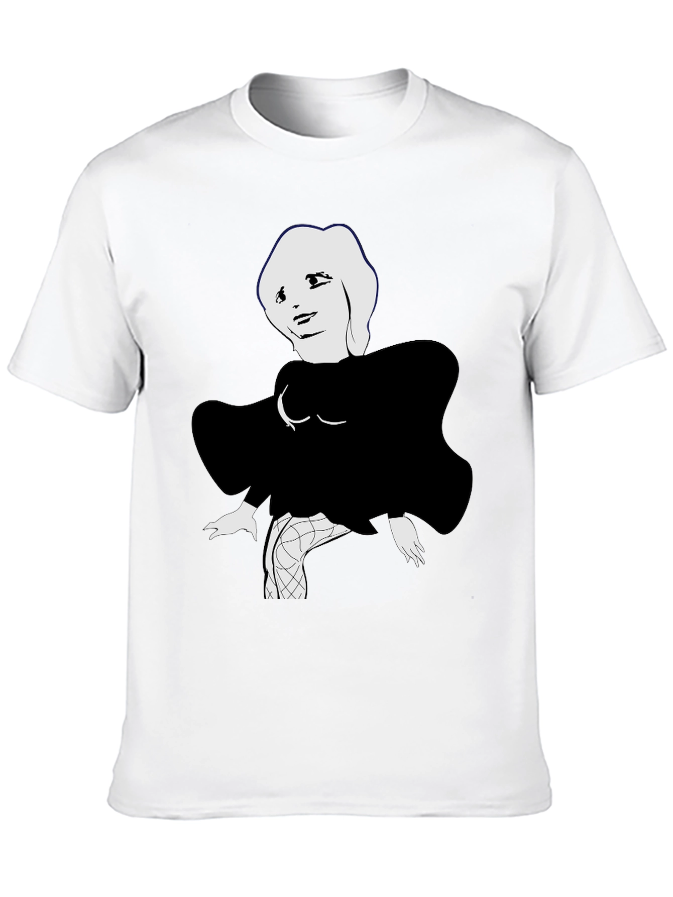 Abstract Marilyn Monroe Graphic Tee - Black