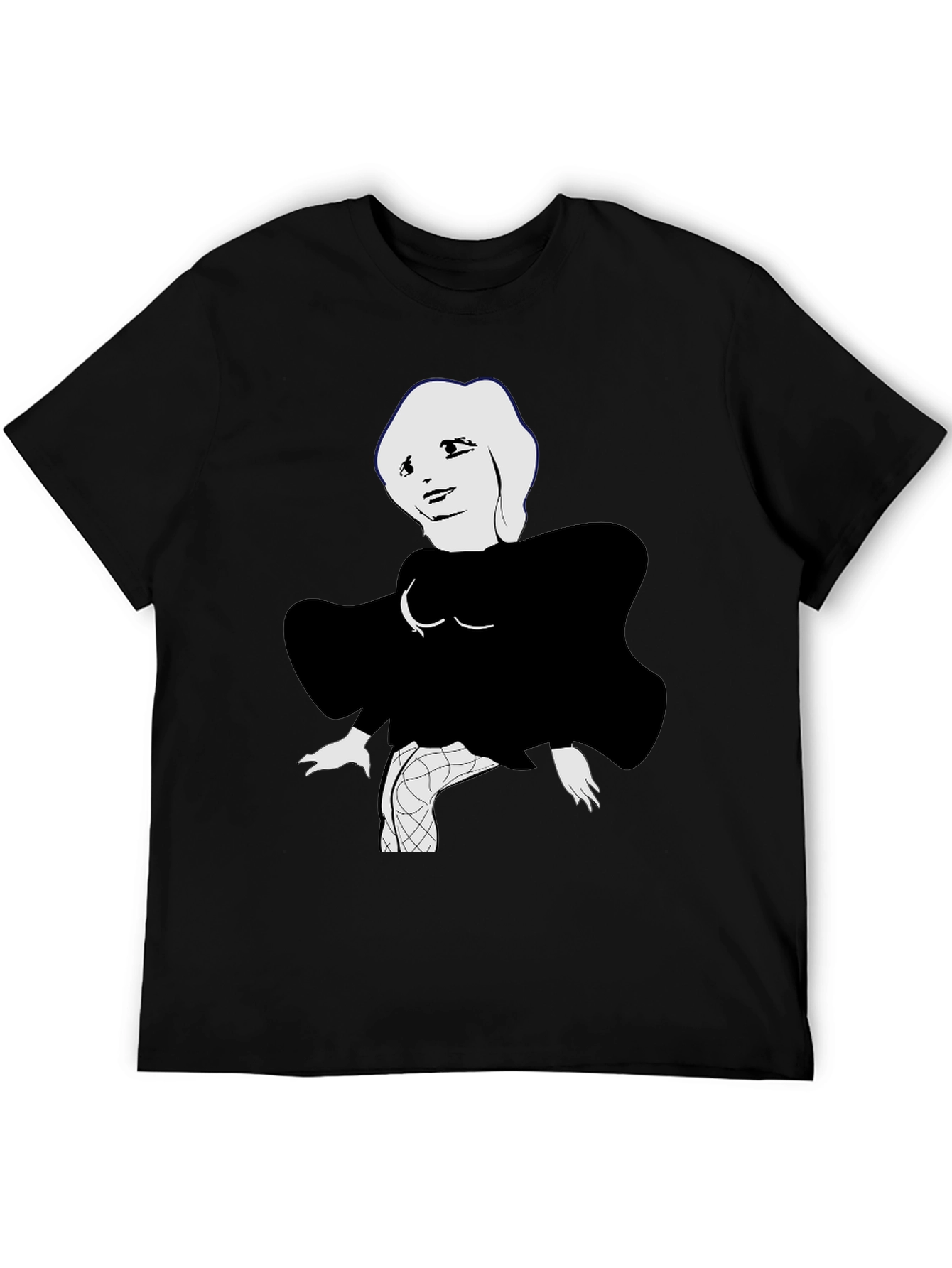 Abstract Marilyn Monroe Graphic Tee - Black