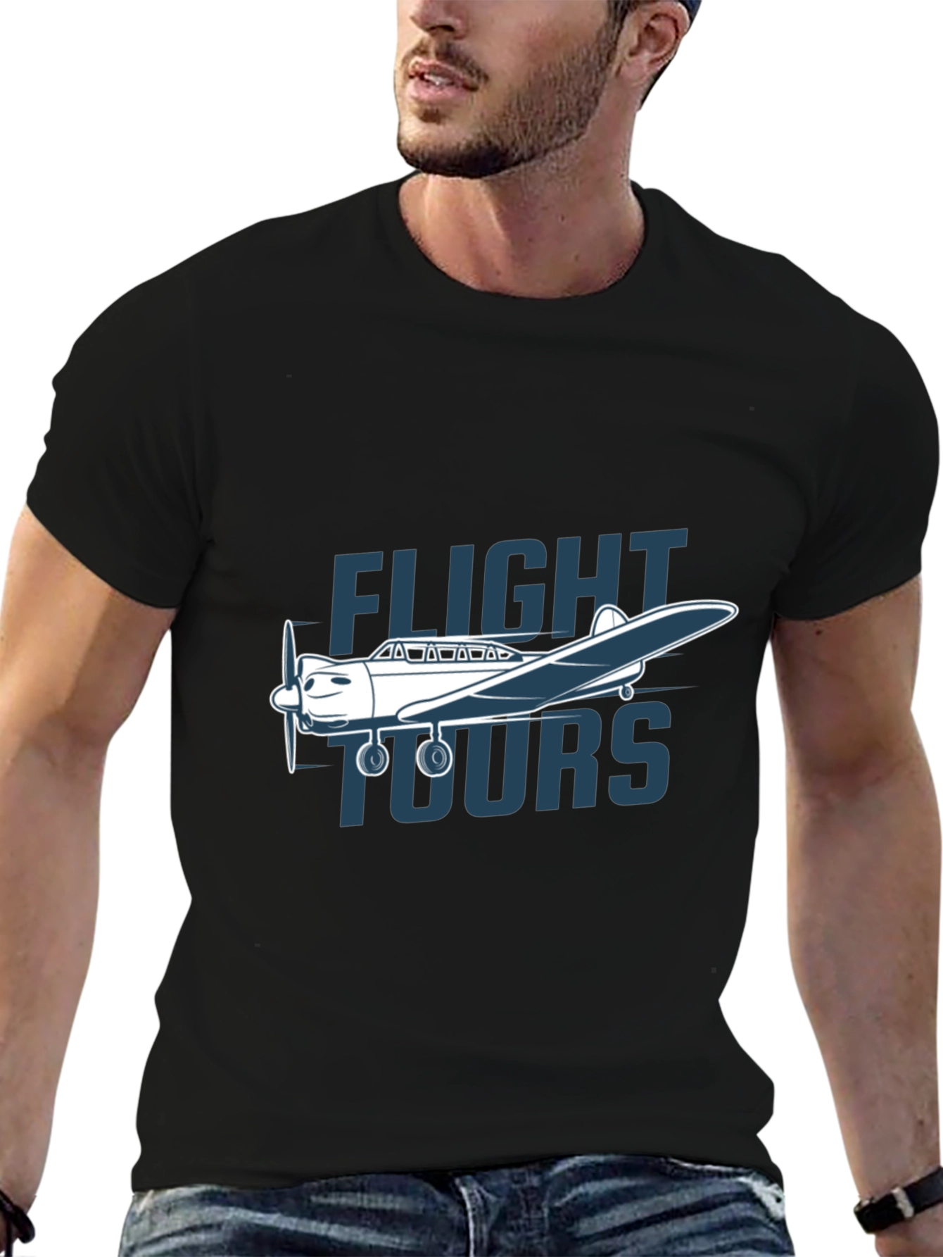 Flight Tours Graphic Tee - Airplane T-Shirt