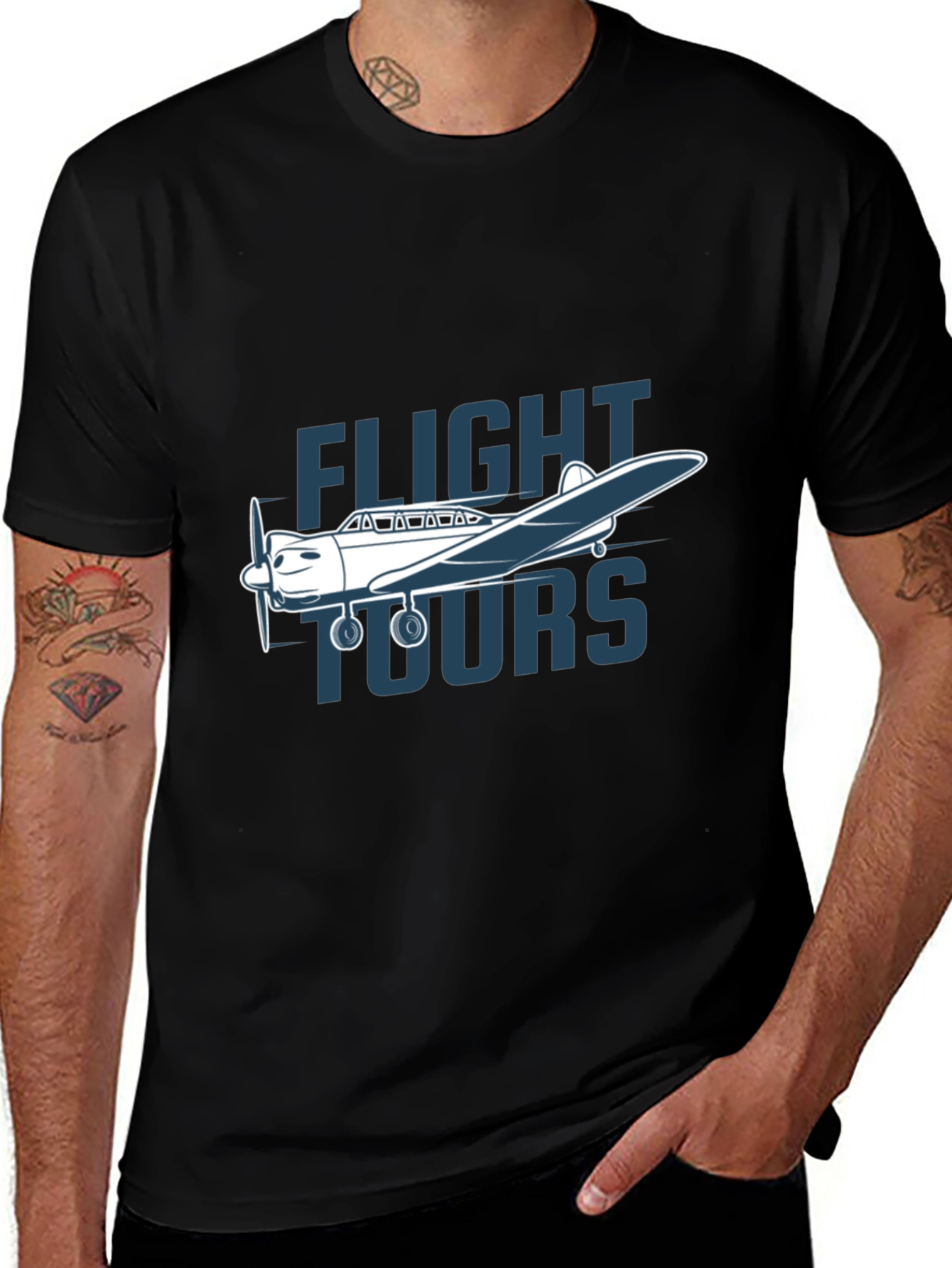 Flight Tours Graphic Tee - Airplane T-Shirt