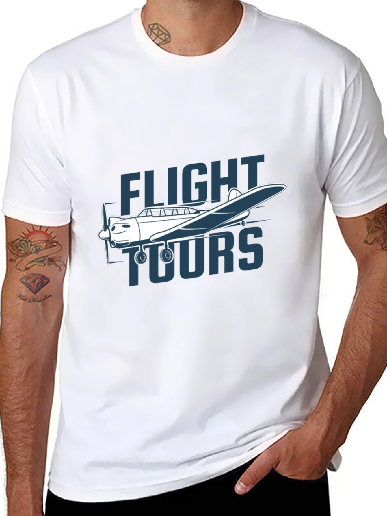 Flight Tours Graphic Tee - Airplane T-Shirt