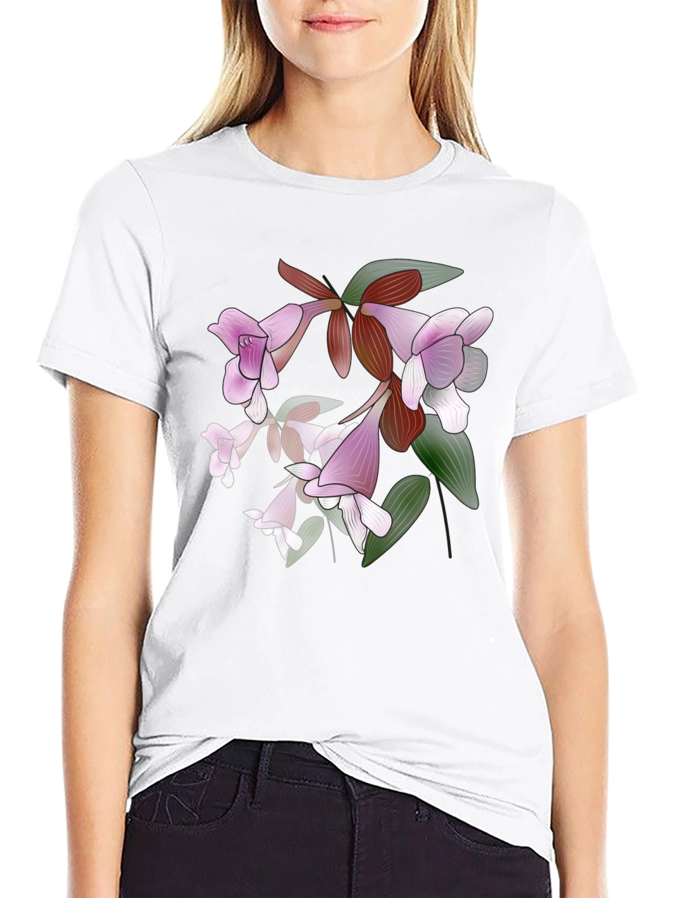 Floral Print T-Shirt - Stylish Botanical Design