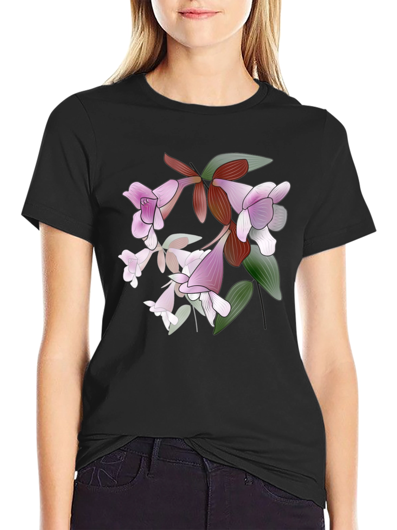 Floral Print T-Shirt - Stylish Botanical Design