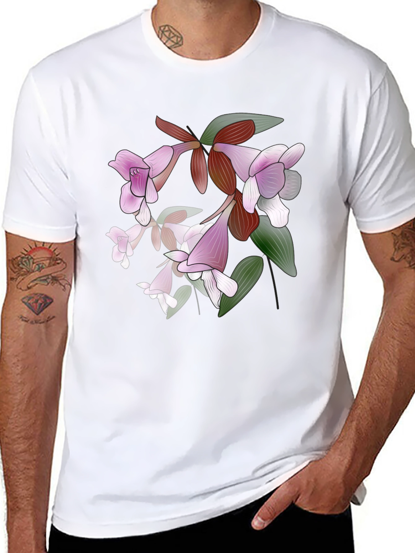 Floral Print T-Shirt - Stylish Botanical Design
