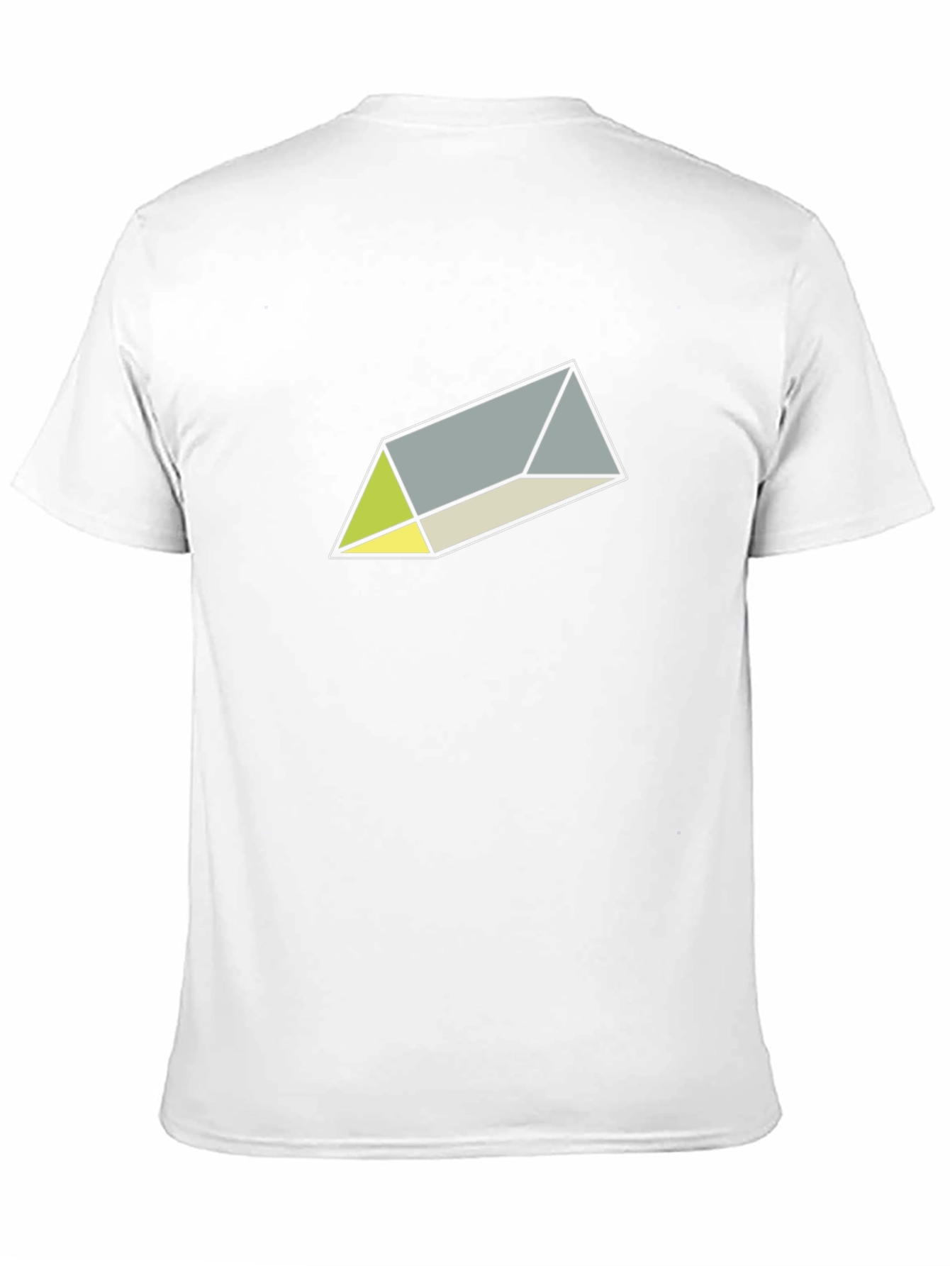 Geometric Prism Graphic Tee - Sleek Black T-Shirt