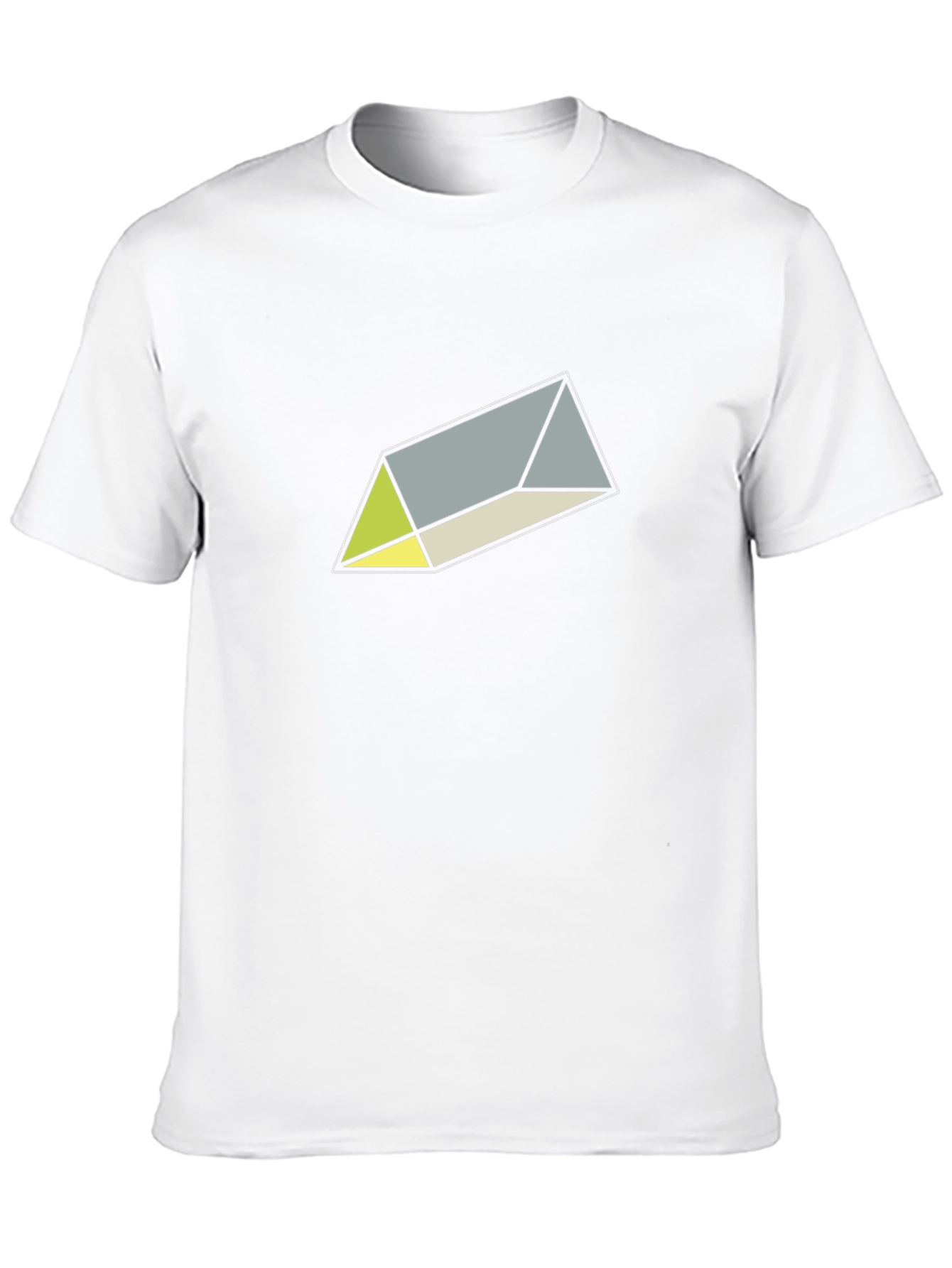 Geometric Prism Graphic Tee - Sleek Black T-Shirt