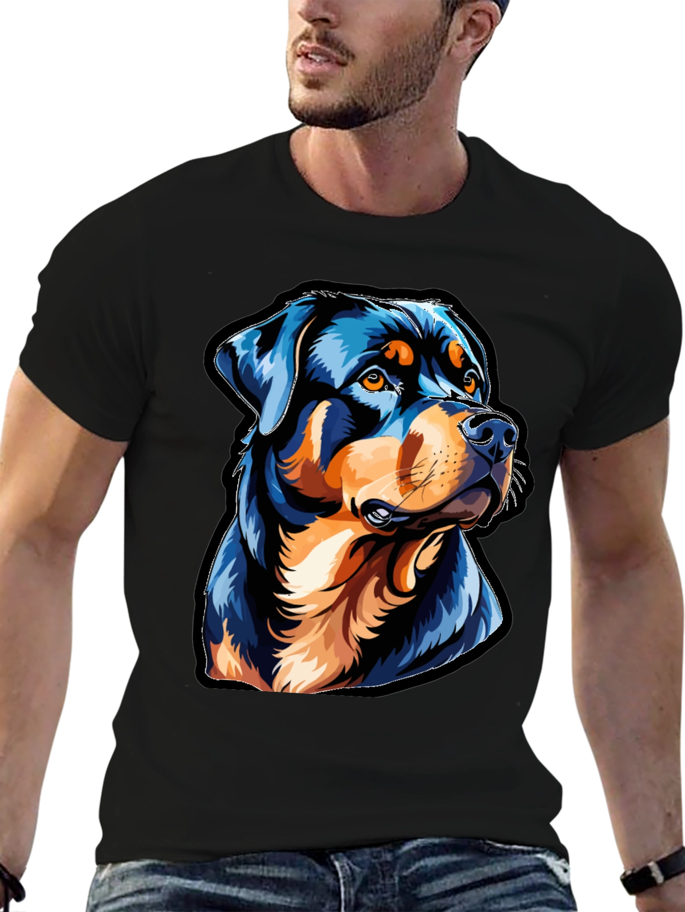 Rottweiler Graphic Tee - Cool Dog Lover T-Shirt
