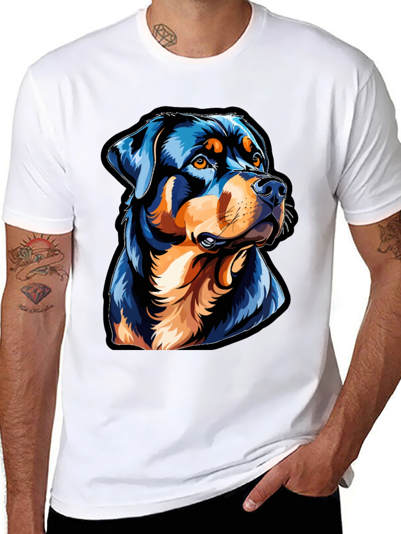 Rottweiler Graphic Tee - Cool Dog Lover T-Shirt
