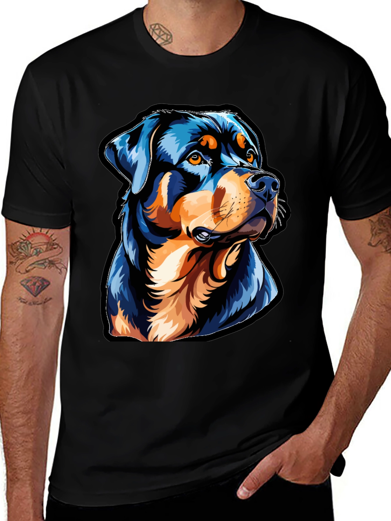 Rottweiler Graphic Tee - Cool Dog Lover T-Shirt