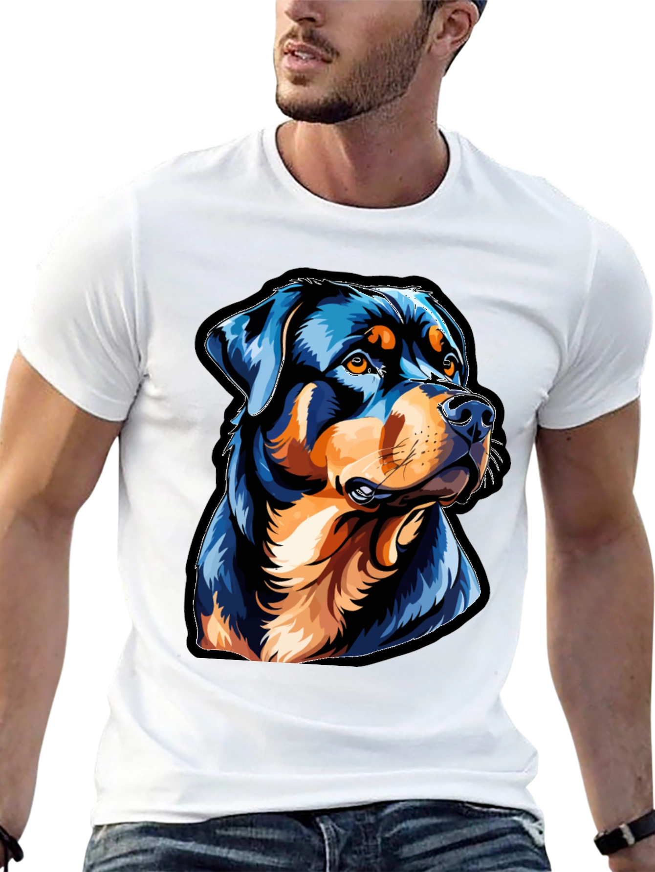 Rottweiler Graphic Tee - Cool Dog Lover T-Shirt