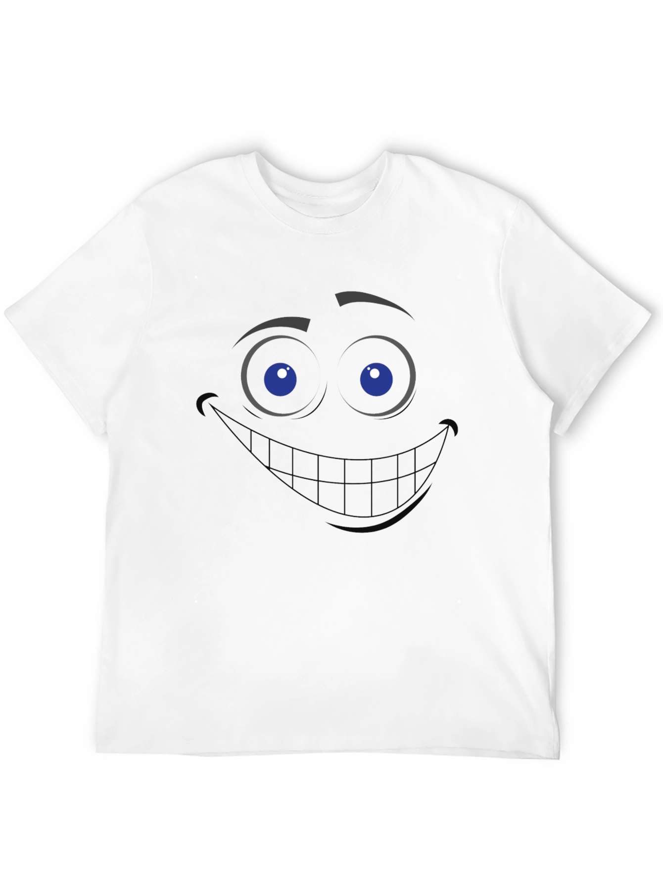 Grinning Face Black T-Shirt