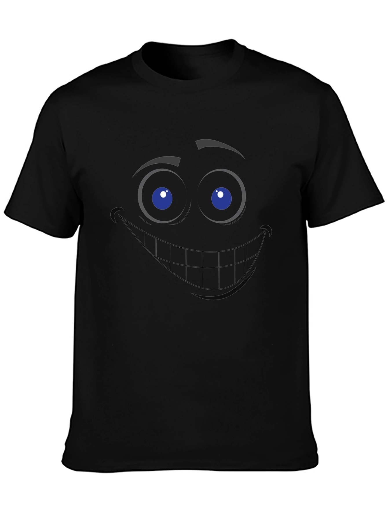 Grinning Face Black T-Shirt