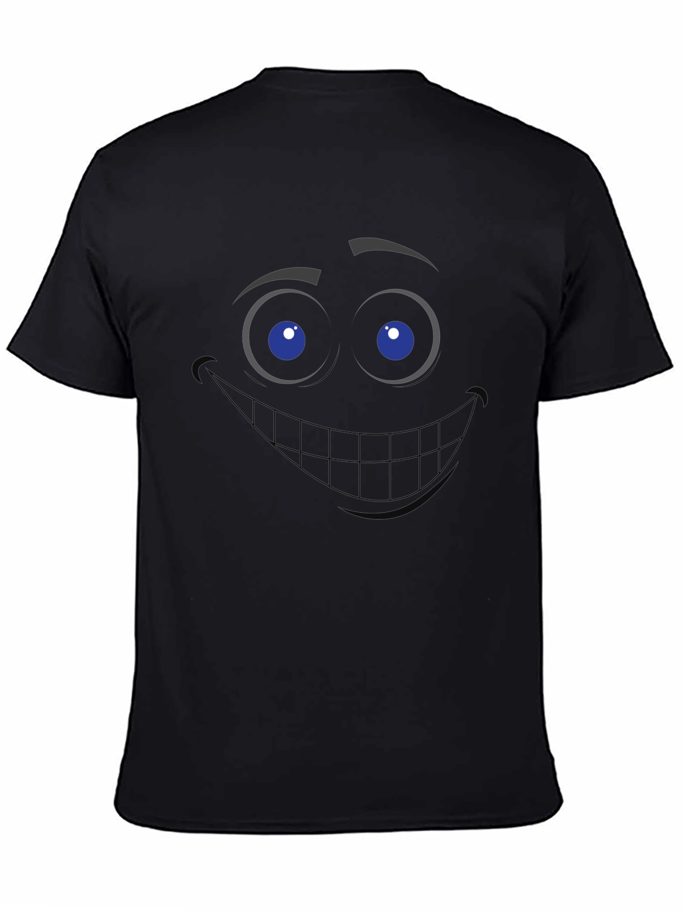 Grinning Face Black T-Shirt