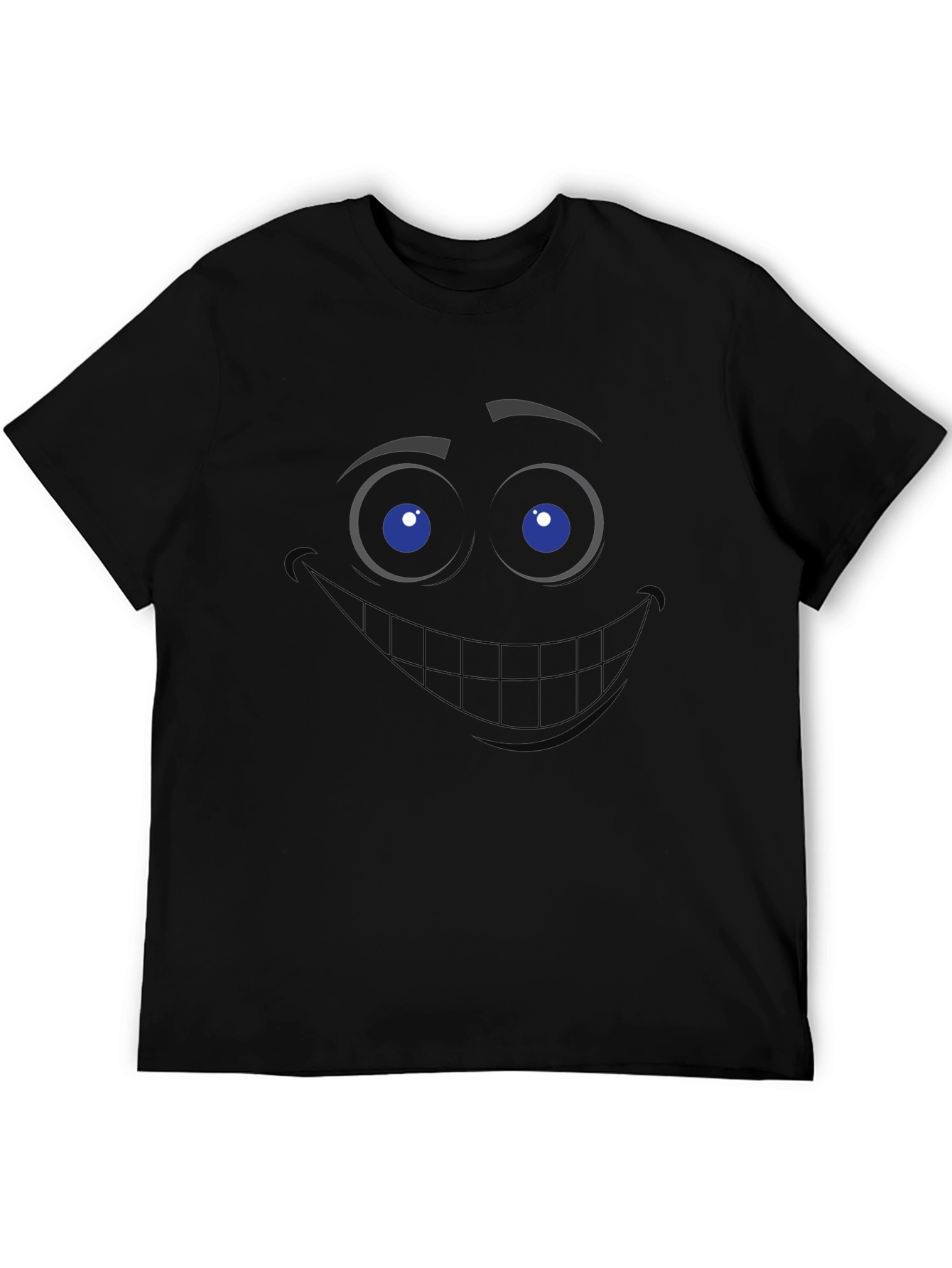 Grinning Face Black T-Shirt