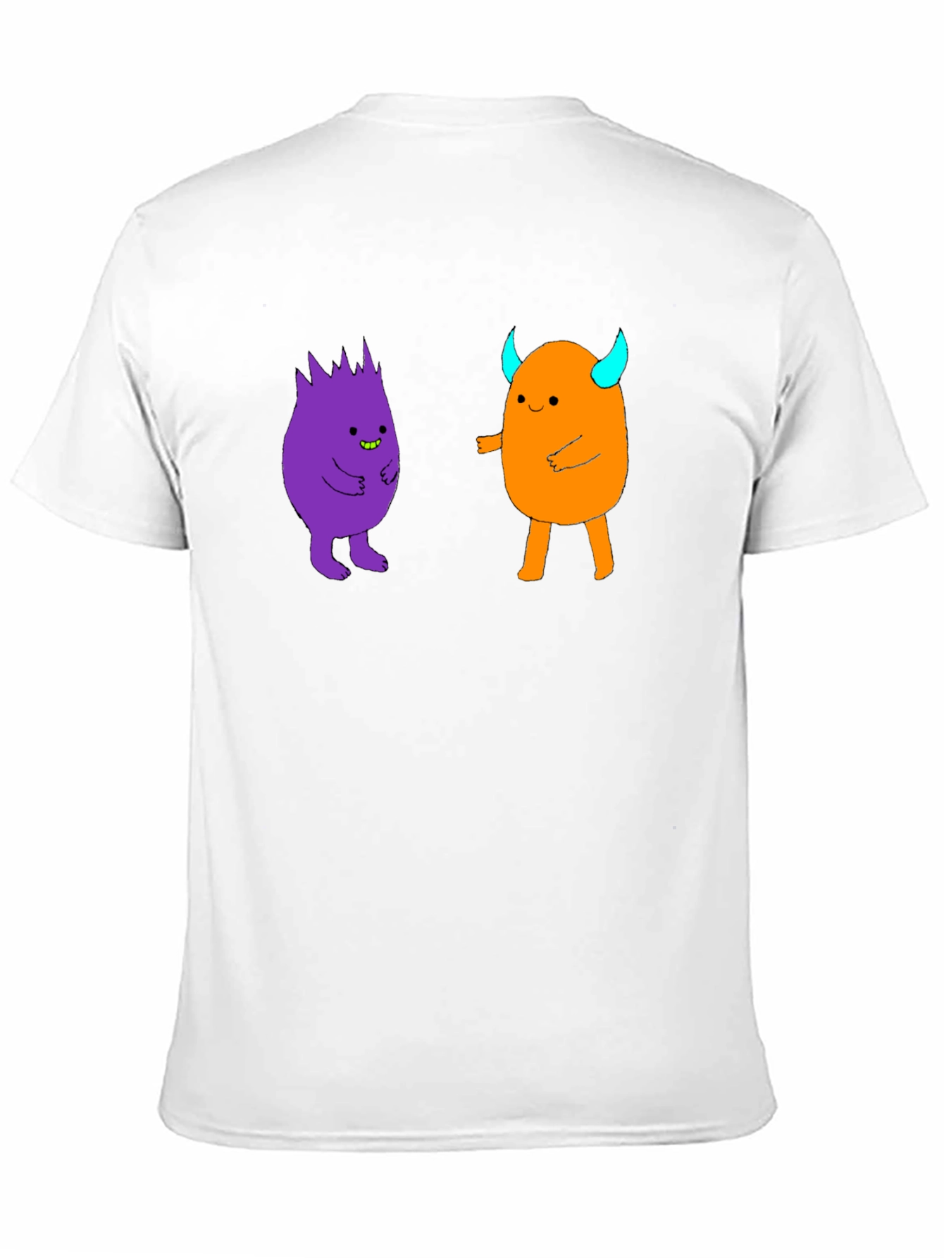 Fun Cartoon Monster Graphic Black T-Shirt