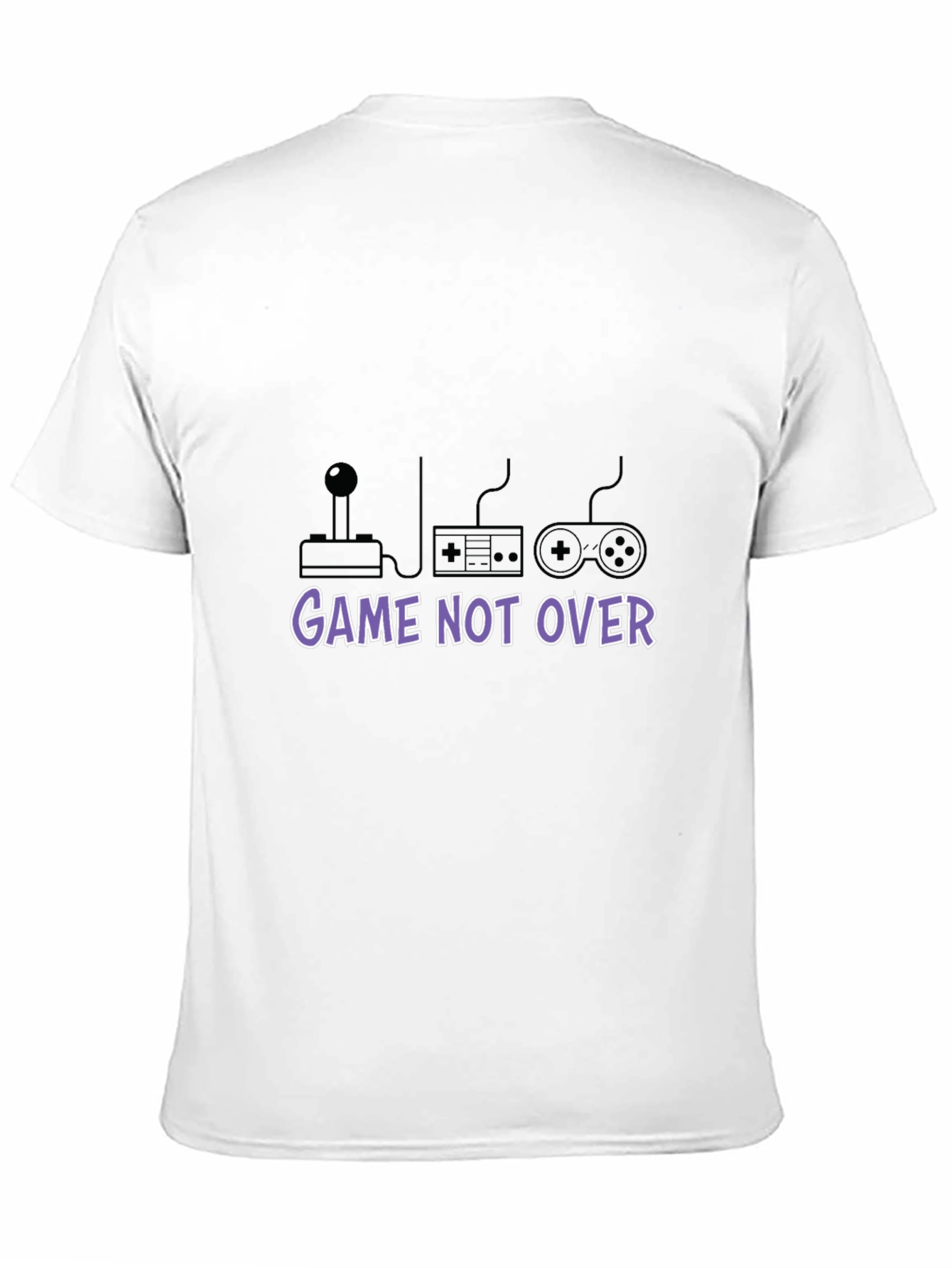 Game Not Over Black T-Shirt - Gamer Style