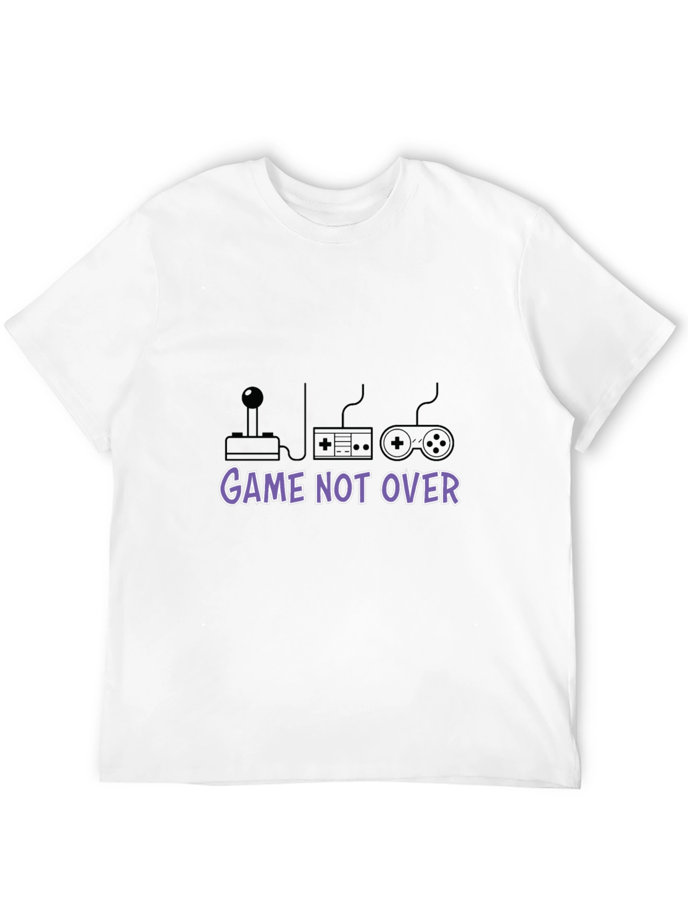 Game Not Over Black T-Shirt - Gamer Style