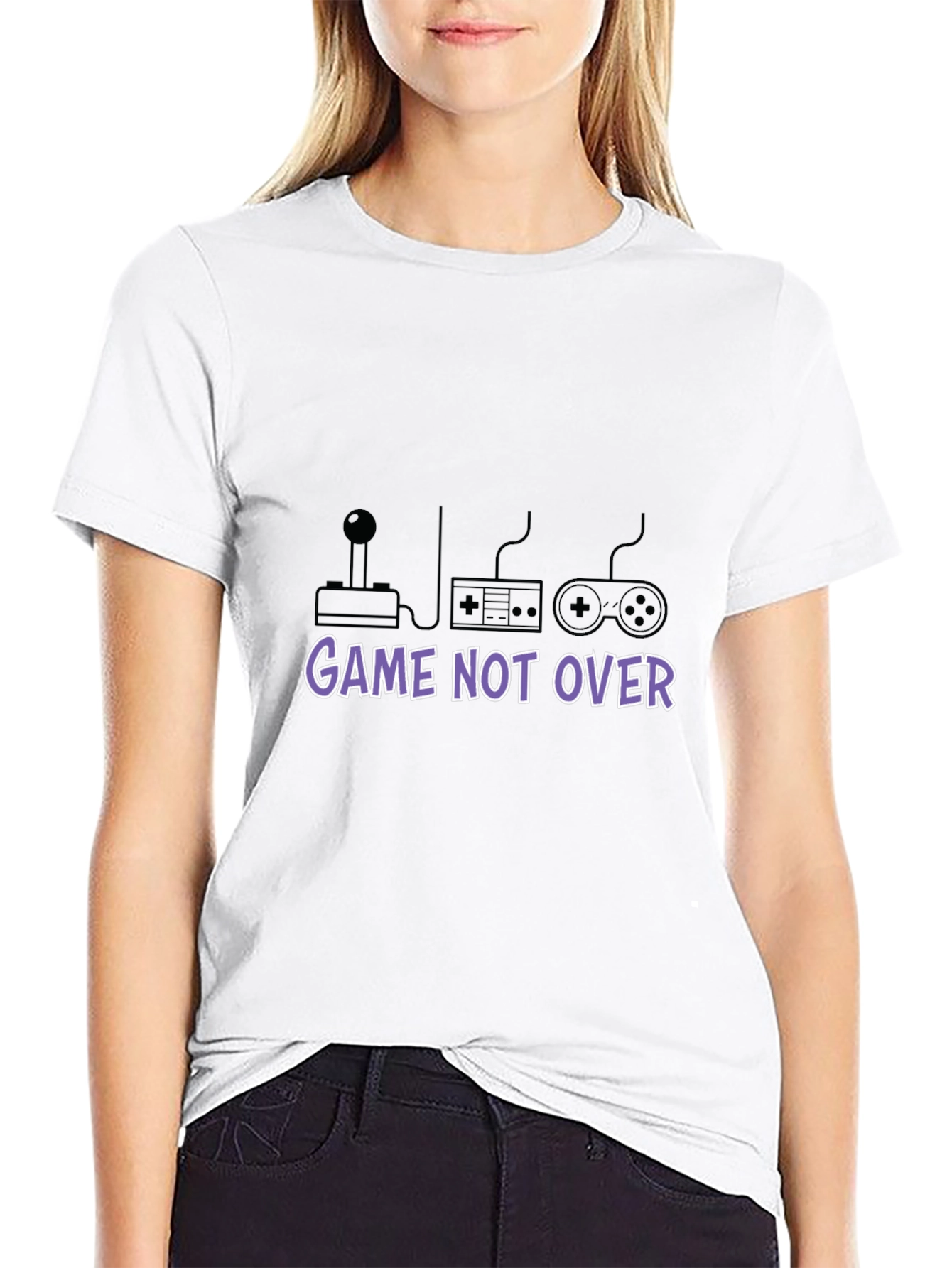 Game Not Over Black T-Shirt - Gamer Style