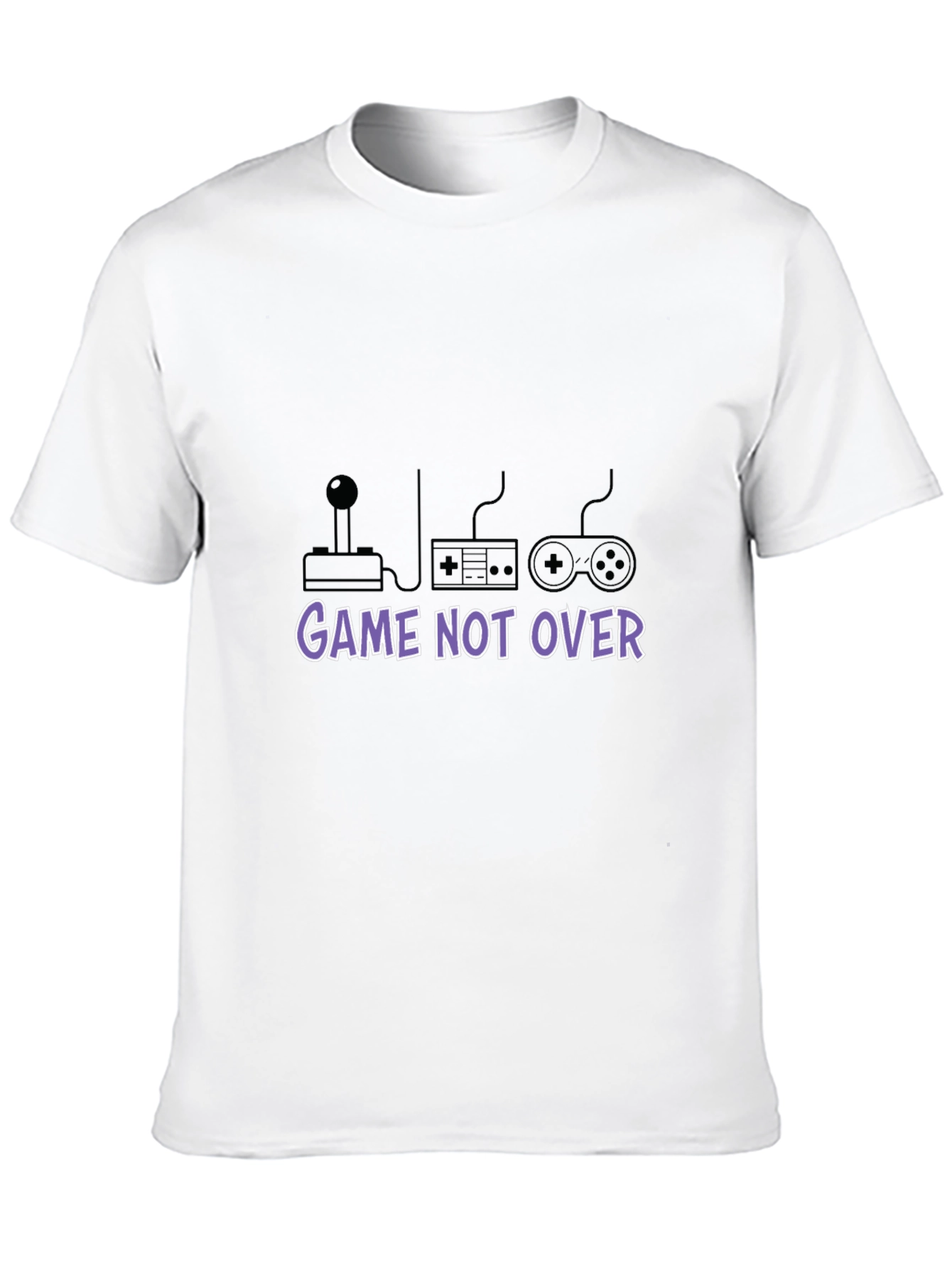 Game Not Over Black T-Shirt - Gamer Style