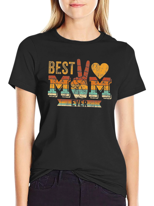 Best Mom Ever Graphic Tee - Retro Style