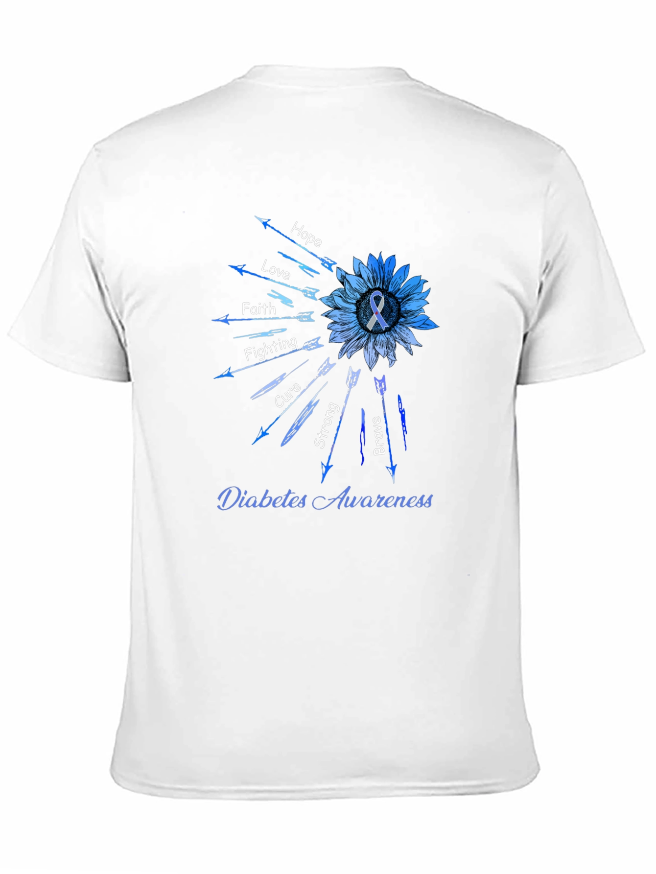 Diabetes Awareness Sunflower Arrow T-Shirt